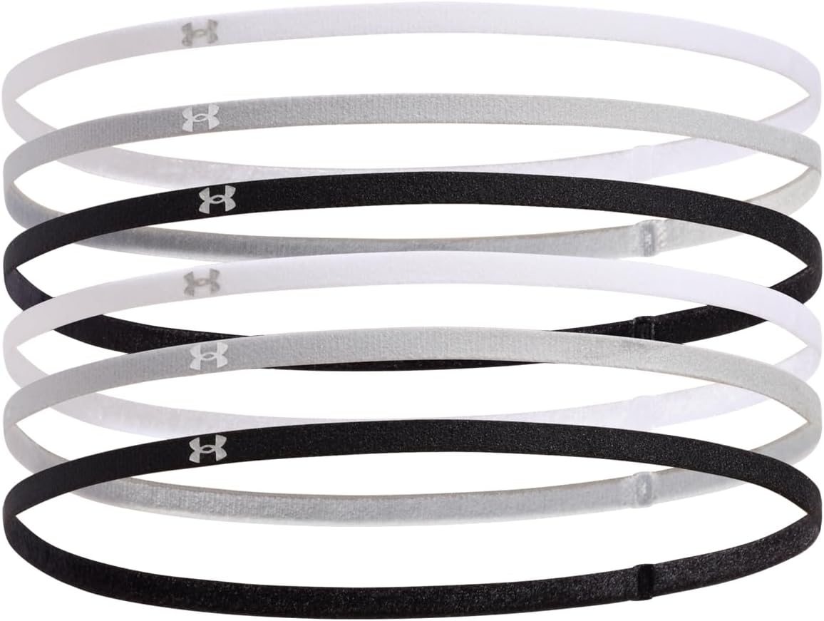 Under Armour W Mini Elastic, 6 Pack, Black/Grey (OSFM)