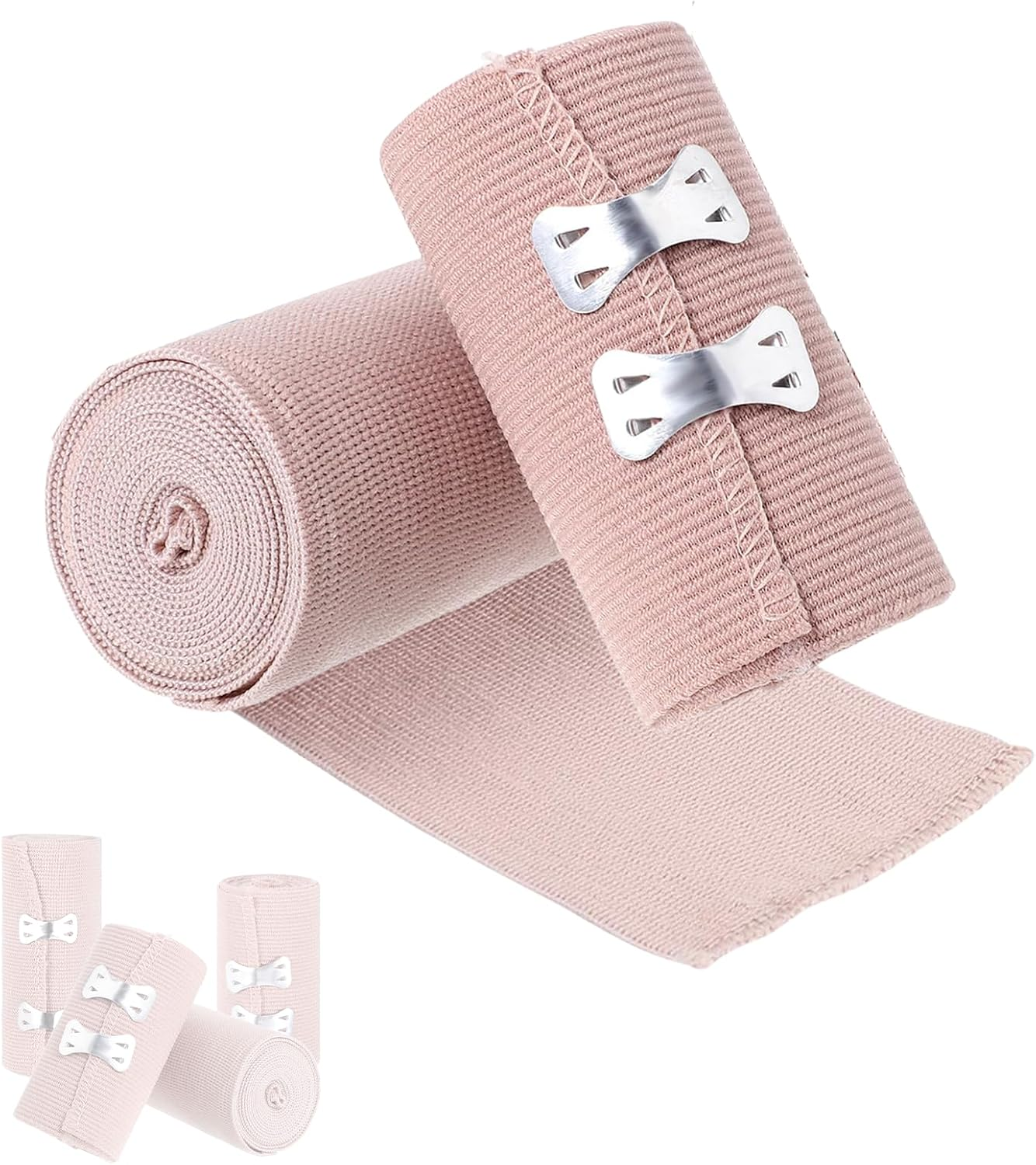 2 Pcs Compression Elastic Bandage, Elastic Bandage Wrap for Knee, Foot, Legs, Wrist, Arm, Ankle, Thigh, Calf - 10Cm X 450Cm (Length after Stretching: 450Cm) image number 3