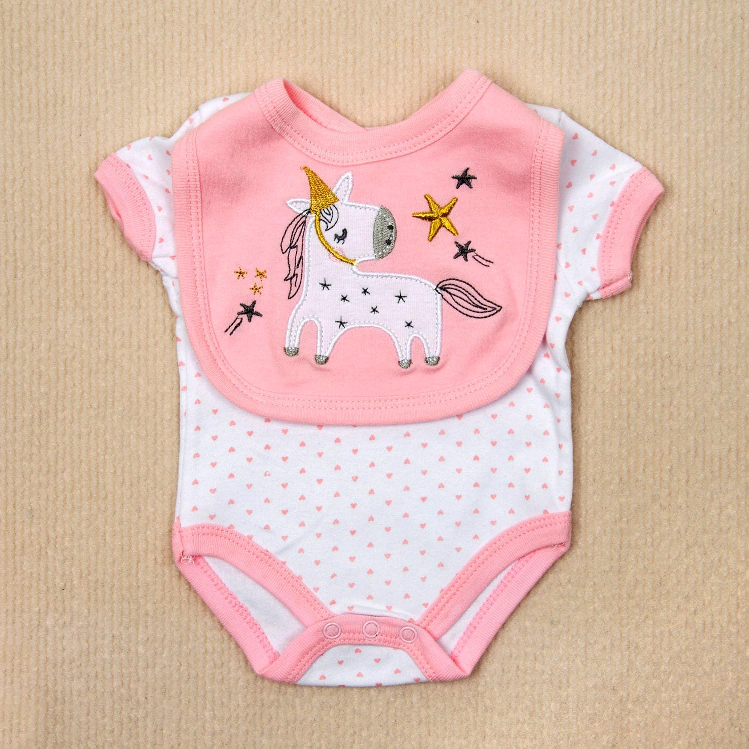 5 Pcs Reborn Baby Dolls Clothes for 17-22 Inch Girl Doll, Pink Newborn Doll Clothes + Hat and Bib Outfit Accessories Newest Design image number 6