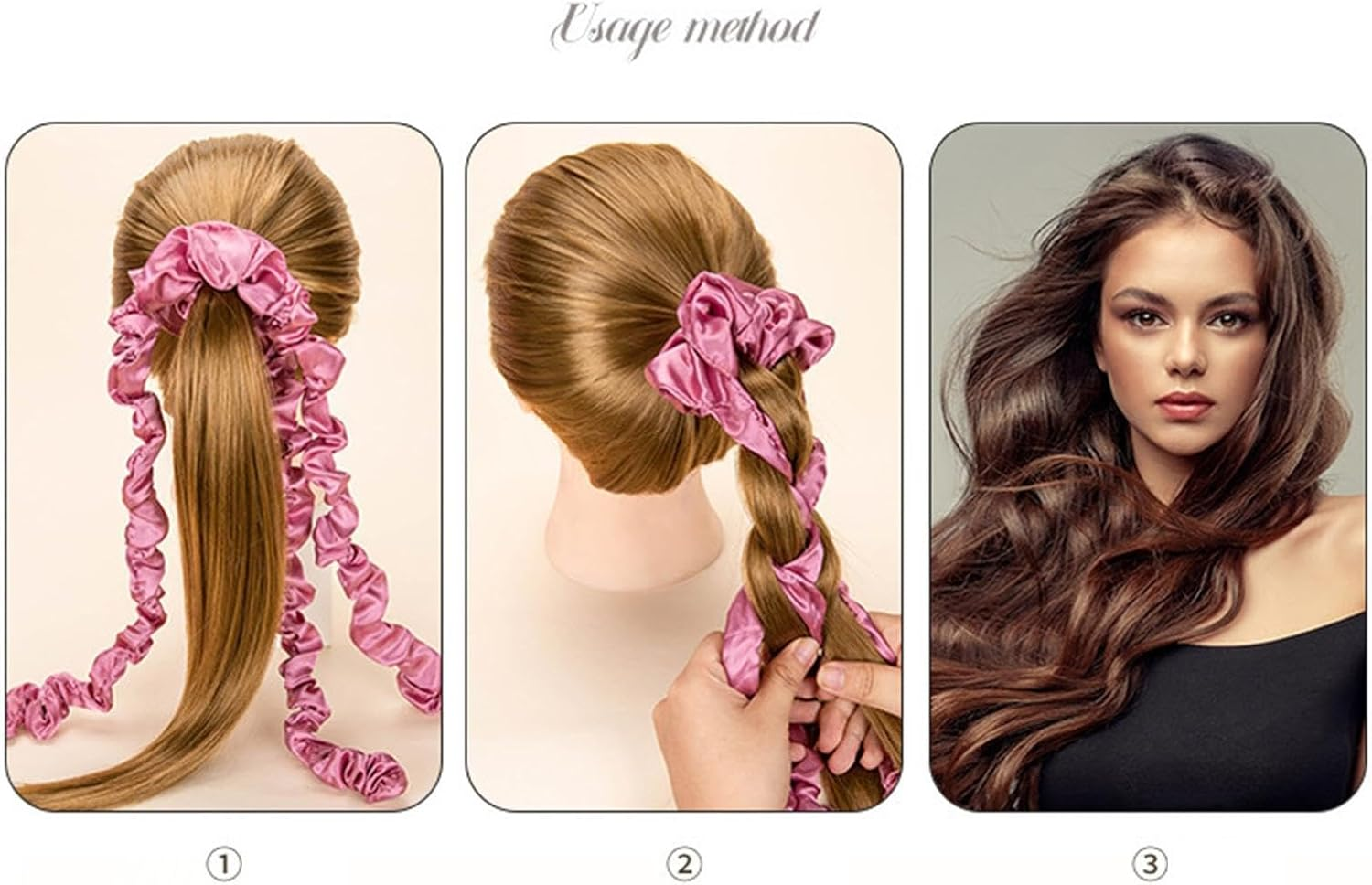 Hair Curler for Long Hair Curls - Hair Curling Wrap | Hair Rollers for Heatless Curls | Soft, Comfortable, Breathable, Easy to Use Heatless Curls Overnight for Short, Long Hair, Women, Girls image number 6