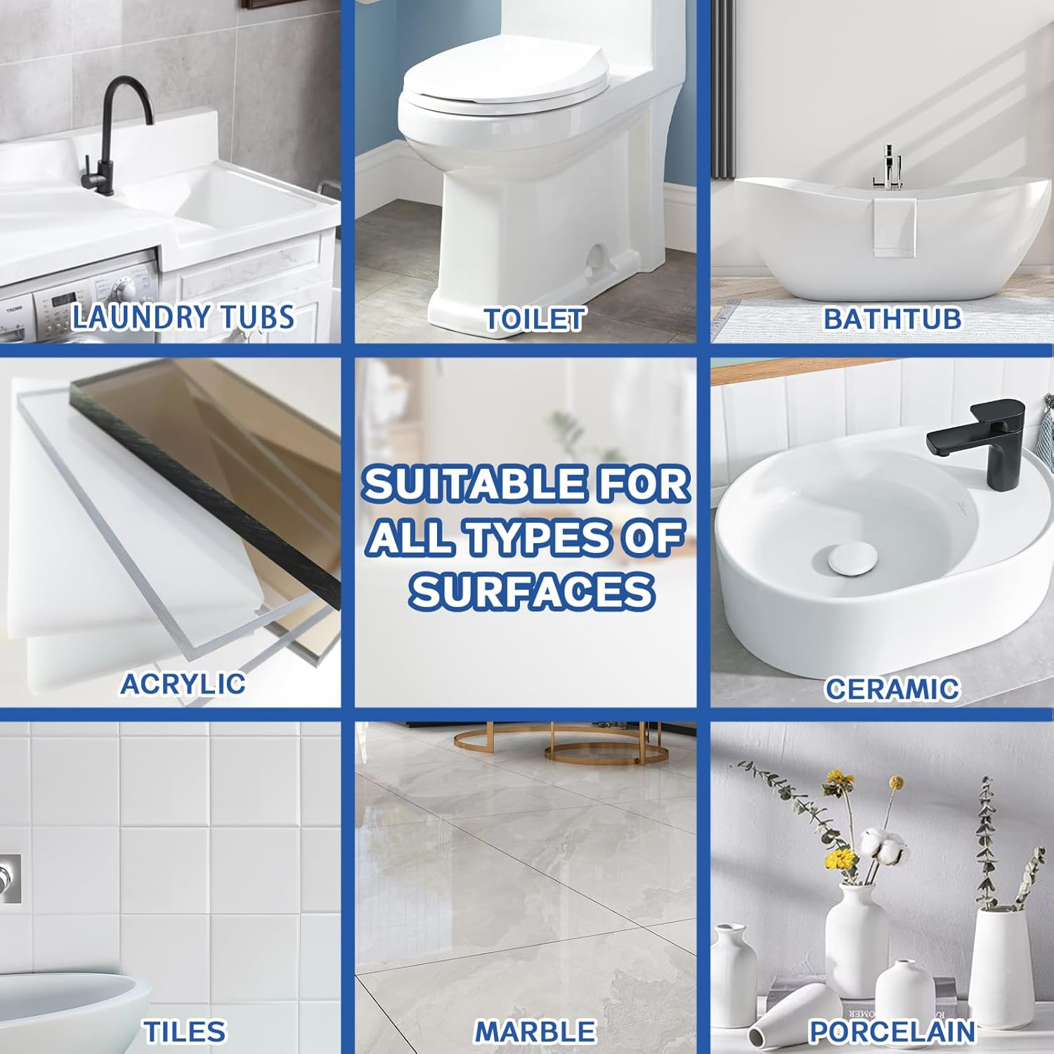 Tub and Tile Paint, White Touch up Pen for Countertop, Bathtub, Porcelain Paint for Any Scratches Spots on Tiles, Sinks, Enamel, Toilets, 1.5 Fl Oz