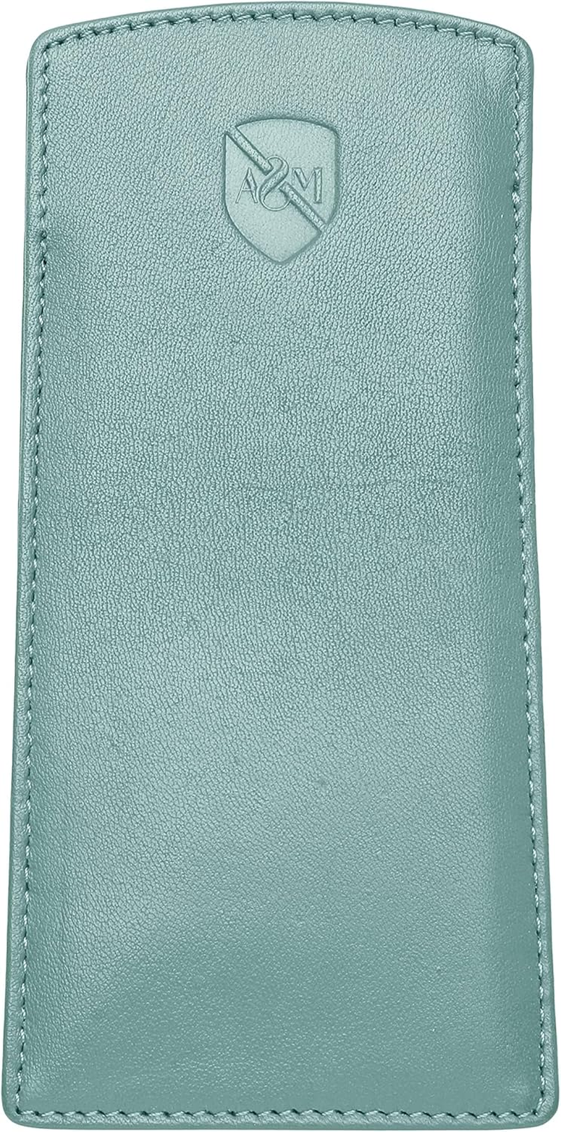 ALLEN & MATE Real Leather Reading Glasses Case Slim Soft Spectacles Pouch Sleeve with Glass Cleaning Cloth image number 5