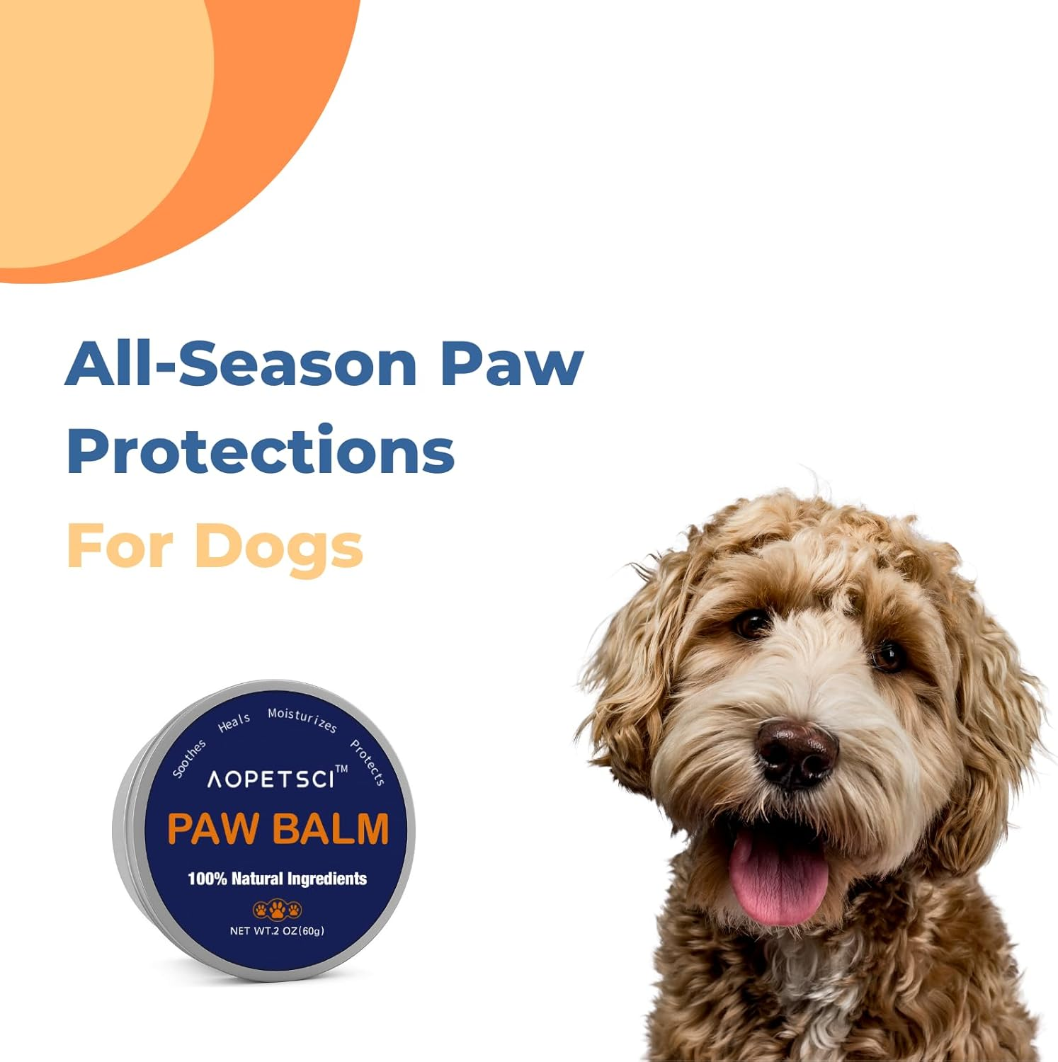 AOPETSCI Cat and Dog Paw Balm - 100% Natural Paw Moisturizer for Dogs and Cats; Soothes, Heals and Moisturizes Dry Cracked Paws and Protects; Organic Aloe Vera (Hippophae Rhammoides Fruit Oil) image number 6