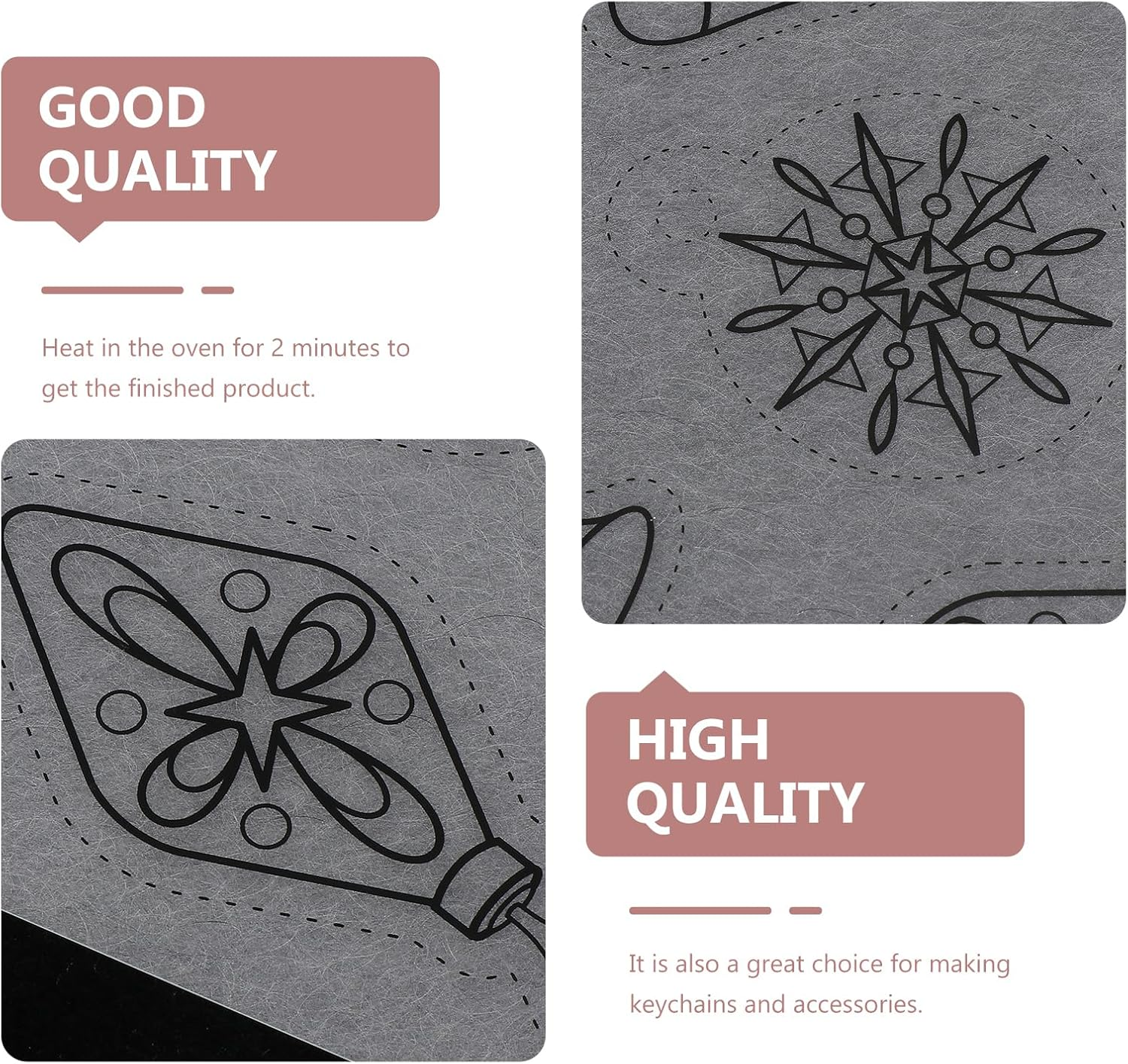 Christmas 3 Sets Christmas Shrink Wrap Shrink Wrap Shrinking Crafts Christmas Shrink Wrap Scrub Set Sandpaper Set Art and Craft Set Shrink Film image number 3