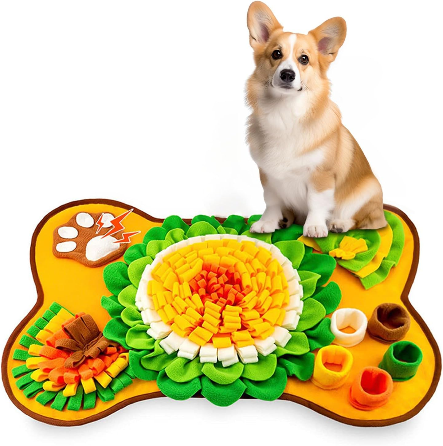 Sniffing Rug for Dogs, Interactive Dogs, Smelling Training, Pet Sniffing Blanket, Intelligence Mat, Feeding Mat, Training Mat for Pets, Dogs, Cats, 64 X 43 Cm image number 5