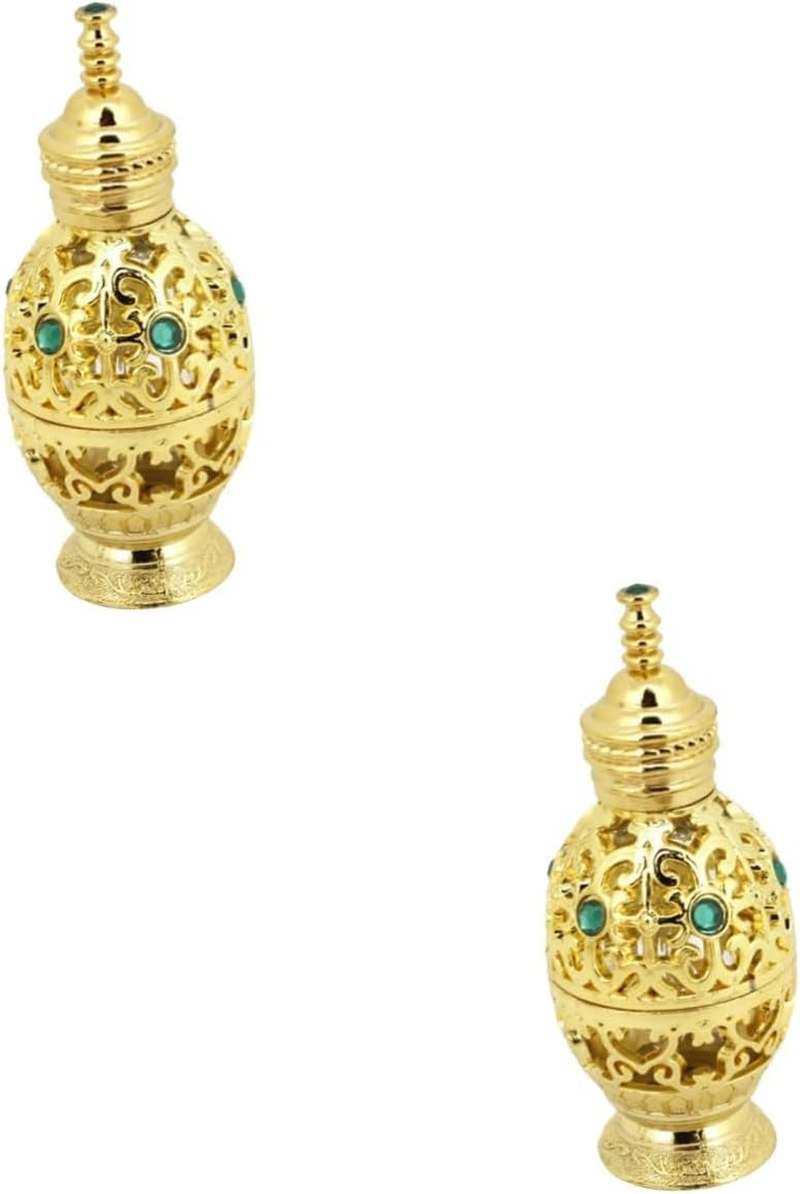 NOLITOY 2Pcs Empty Glass Bottle Luxury Essential Oil Container for Travel Perfume Sample Use image number 6