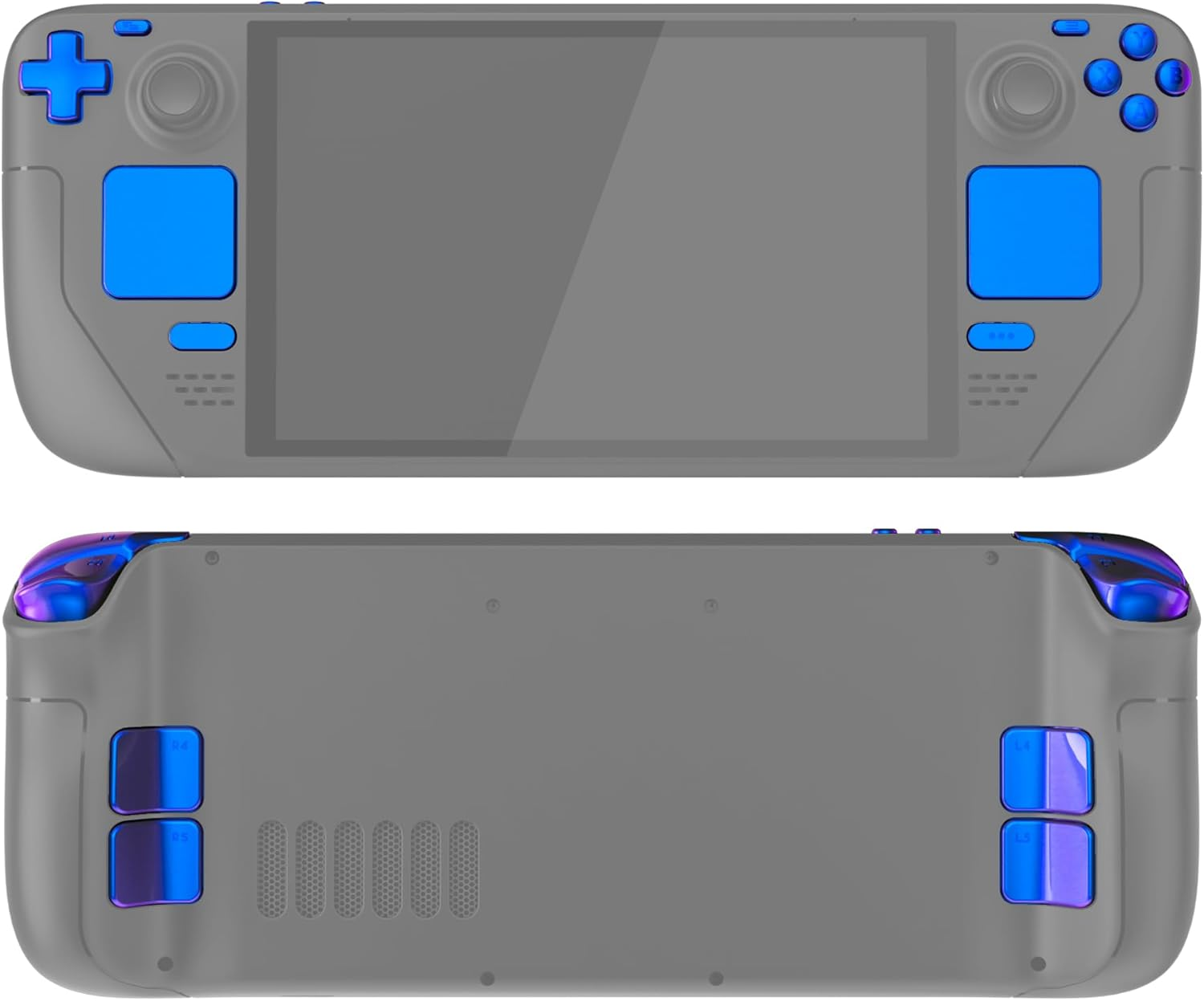 Extremerate Replacement Full Set Buttons for Steam Deck OLED Handheld Console, New Hope Gray DIY Custom ABXY D-Pad Trackpad Bumpers Triggers Buttons with Tools for Steam Deck OLED Console