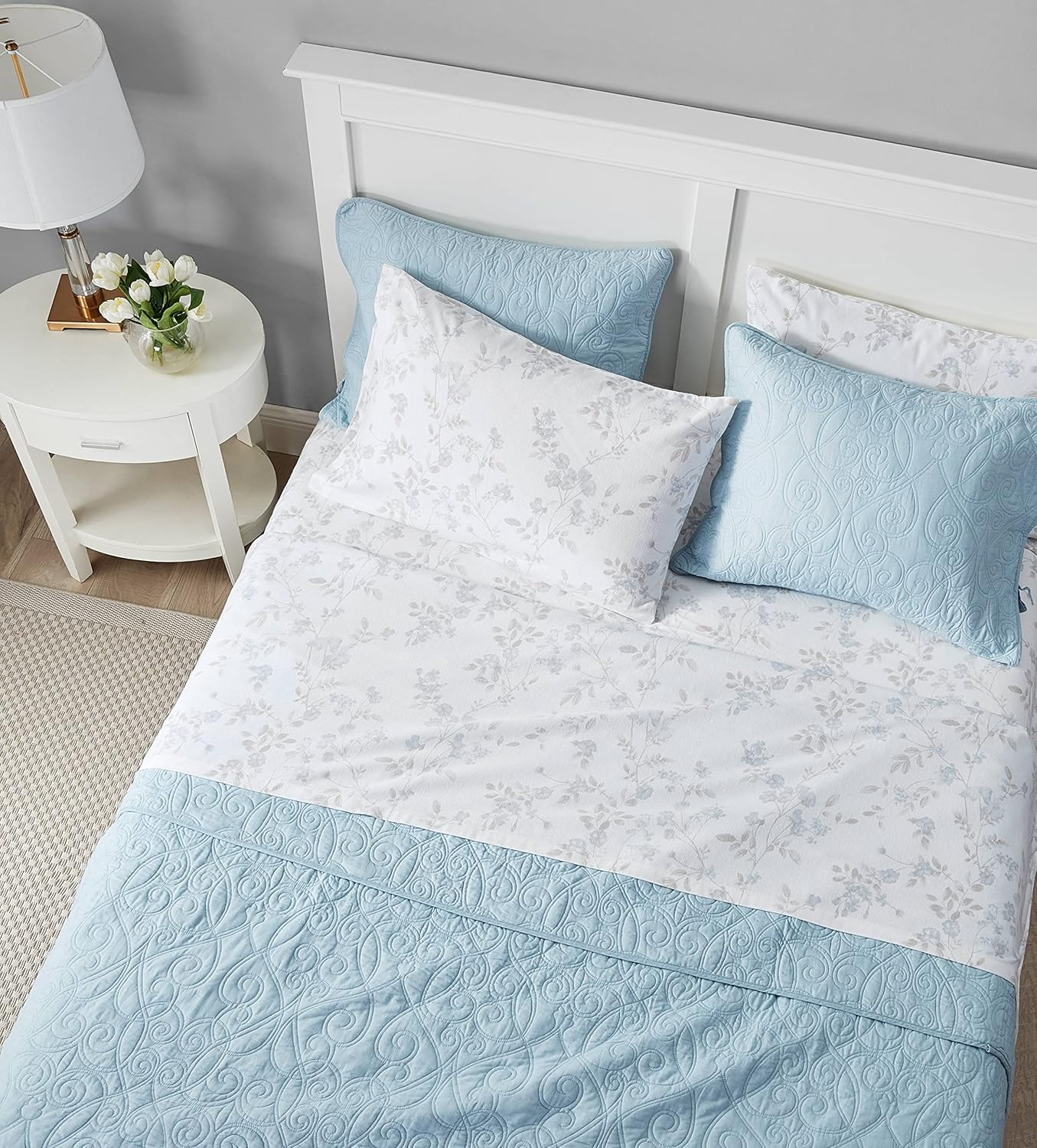 Laura Ashley Home - Twin Sheets, Cotton Flannel Bedding Set, Brushed for Extra Softness & Comfort (Fawna, Twin) image number 3