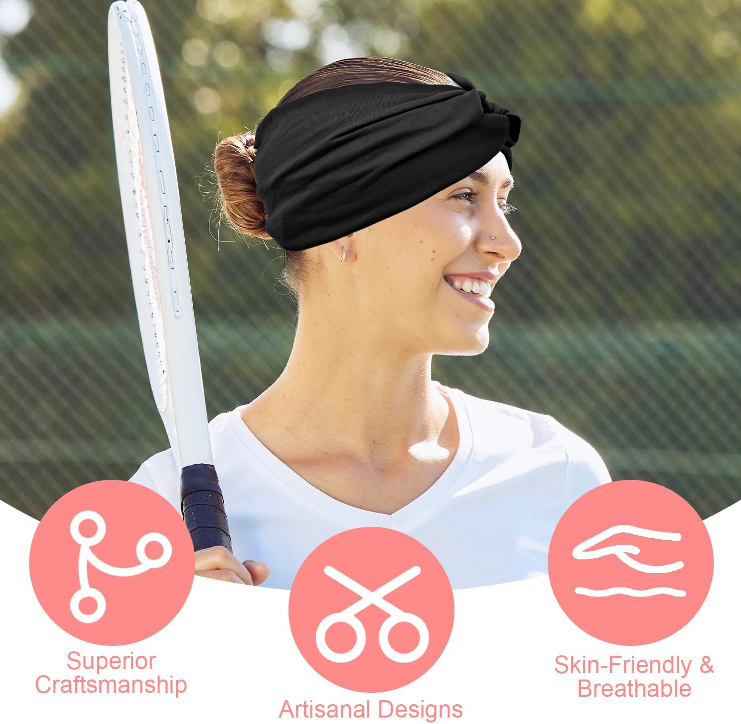 4 Pcs Headband, Headbands for Women'S Hair Stretchy Head Band for Doing Workout Yoga Makeup Running Breathable Hair Band Sweat Wicking