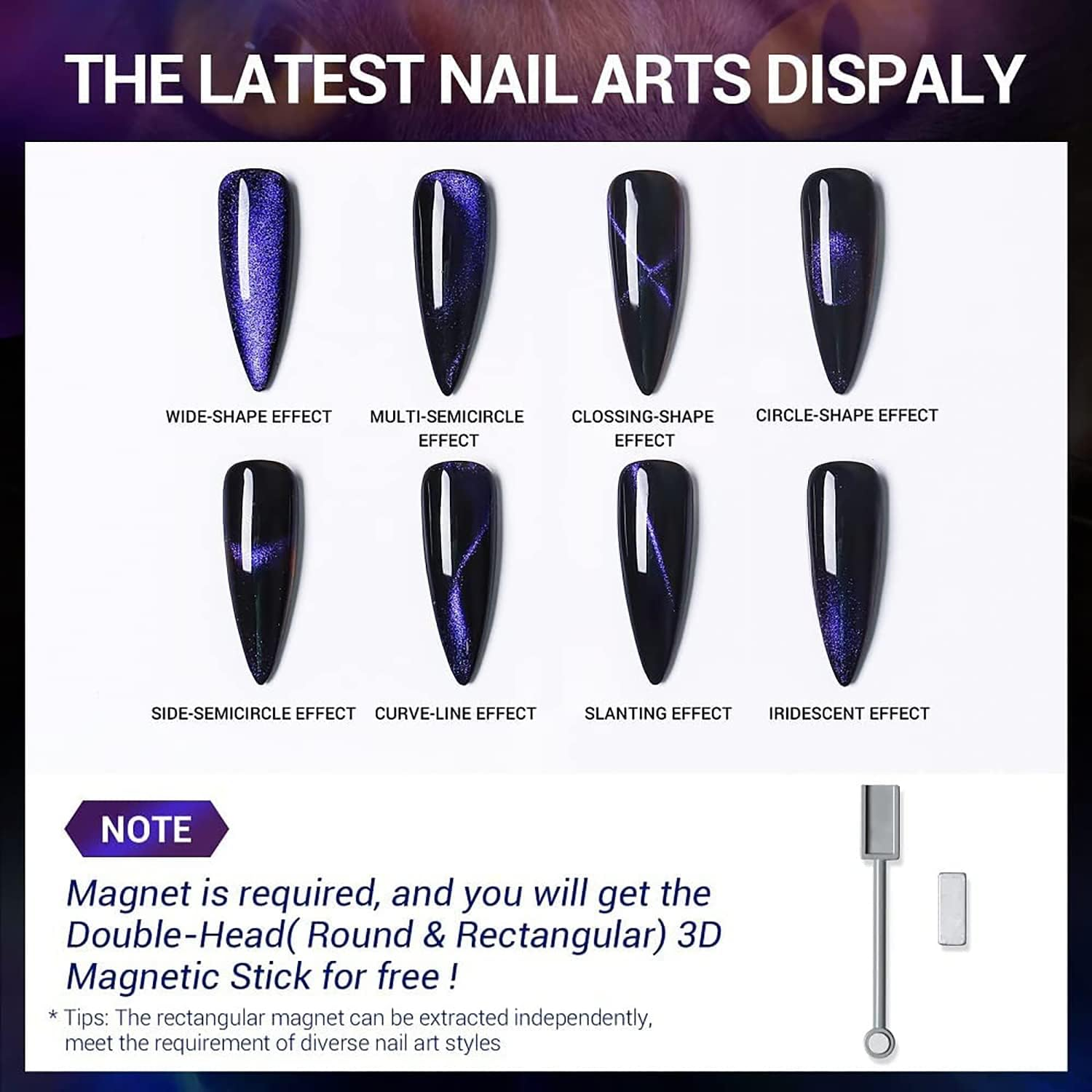 Vishine 9D Cat Eye Green Gel Nail Polish with Magnet Galaxy Cateye Chameleon Nail Gel Polish Manicure Soak off UV Gel DIY Salon Home 16Ml