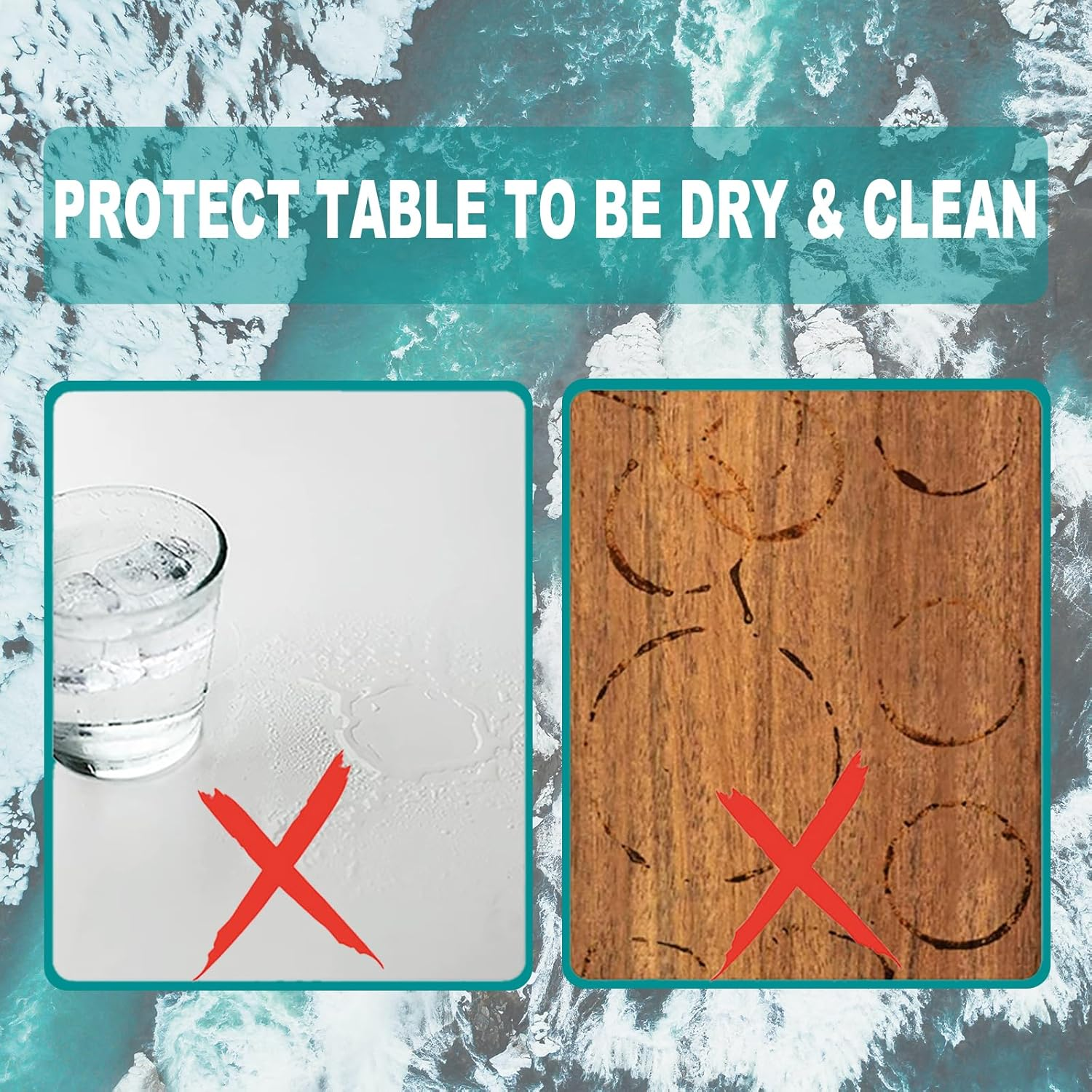 6 Pcs Blue Marble Ceramic Coasters with Holder - Ultra Absorbent Drink Coasters Set, 4Inch Non-Slip Cork Bottom round Table Coasters for Coffee Wine Bar, Decorative Metal Stand Storage image number 4