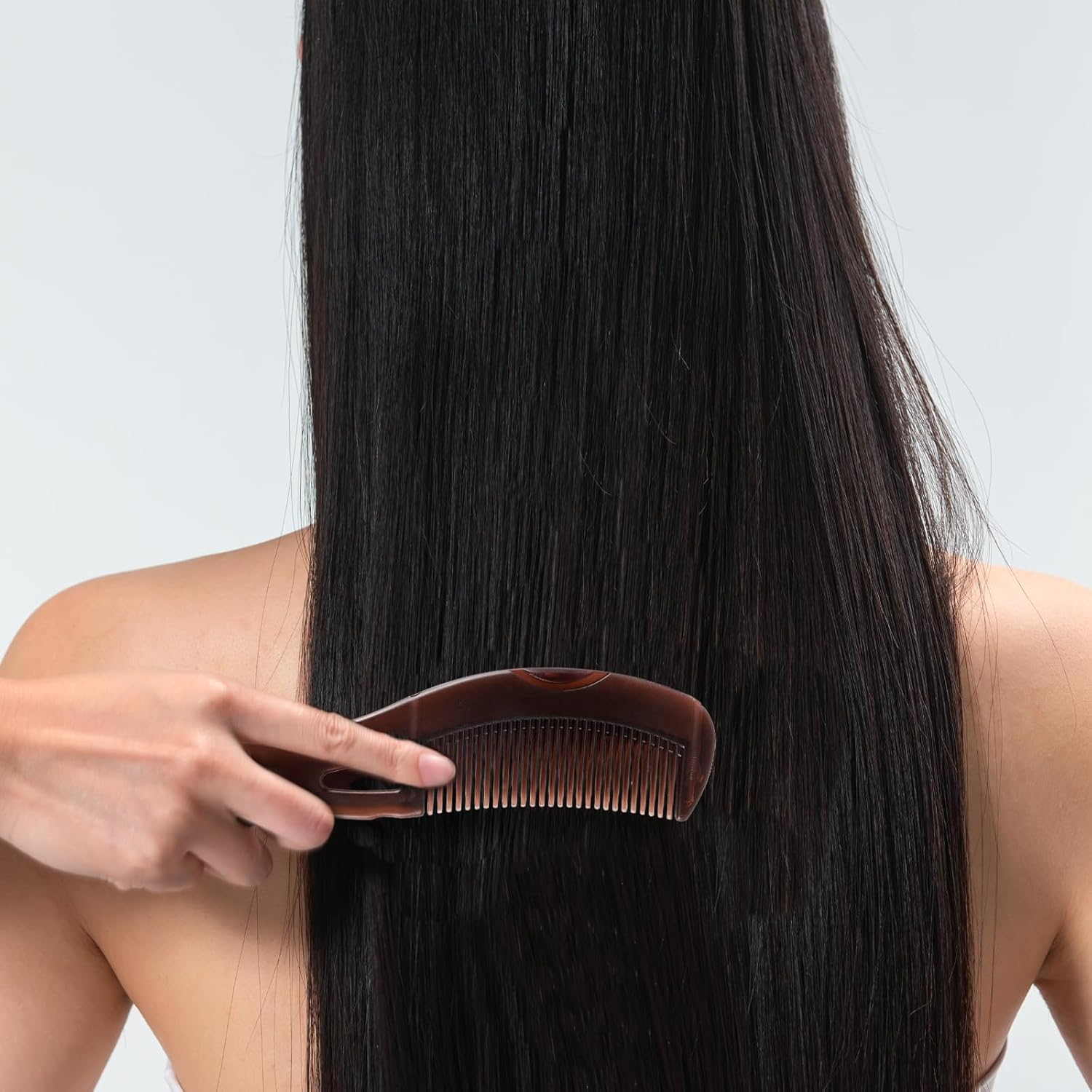 2Pcs Dandruff Comb, 8.11X1.97In Hollow Tooth Hair Comb Comfortable Dandruff Brush Scalp Sweep Detoxing Comb for Woman&Man image number 3