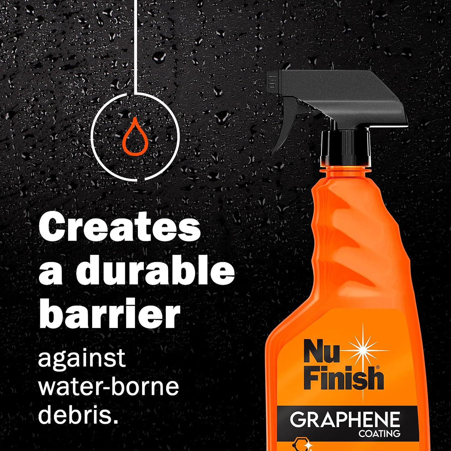 Nu Finish Water-Repellent Ceramic and Graphene Technology Vehicle Finishing Kit, Car Shine - Includes Graphene Coating Spray and Microfiber Towel image number 5
