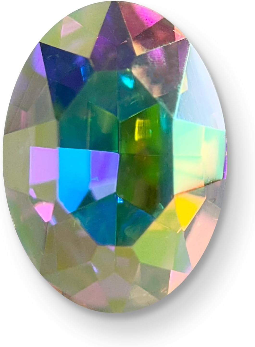 Aurora Crystal Oval-V Cut Crystal Ab image number 1