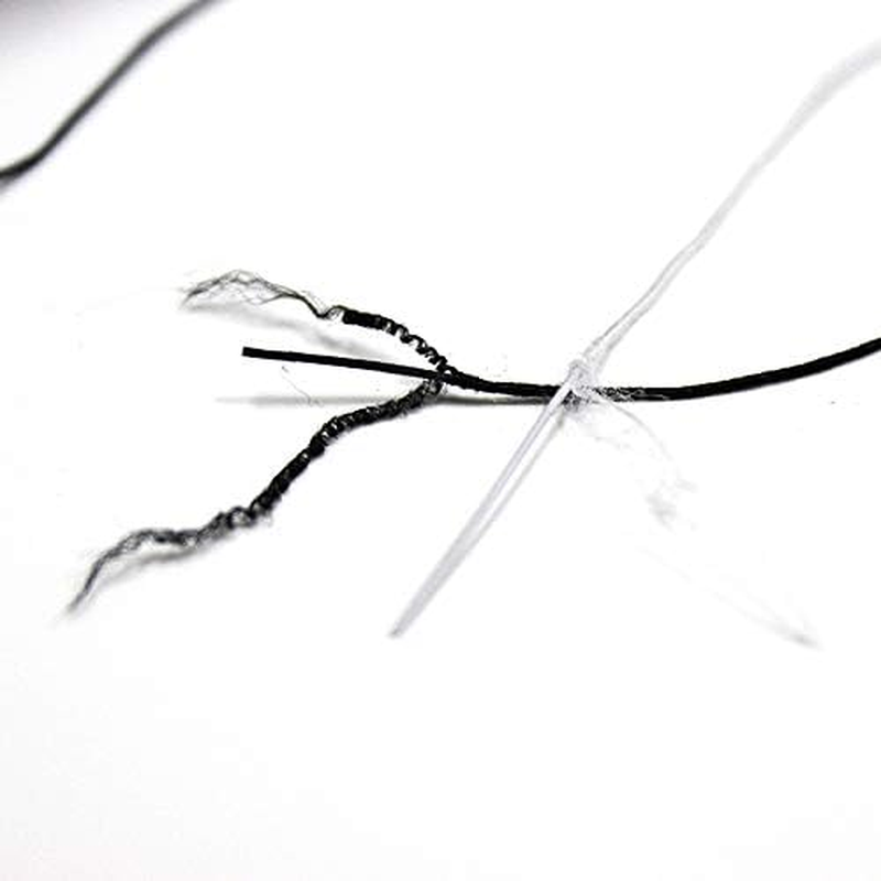 Welliestr (2 Rolls) White and Black Elastic Thread 547 Yard Package 0.5Mm Thickness image number 6