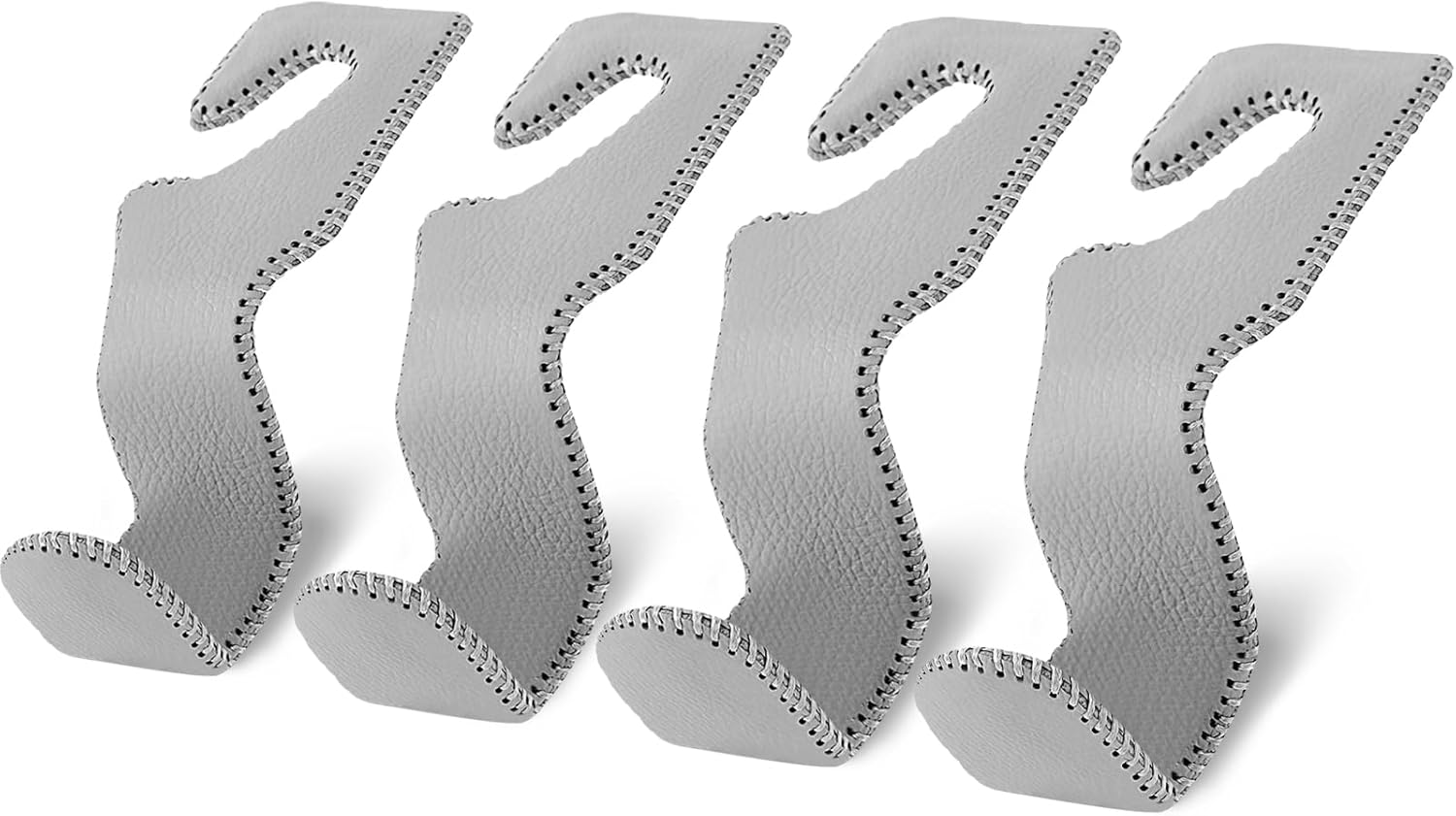 Etre Jeune Purse Hook for Car, Car Purse Holder Seat Headrest Hook Leather Vehicle Storage Hanger Hook for Purses and Bags, 2 Pack Black image number 2