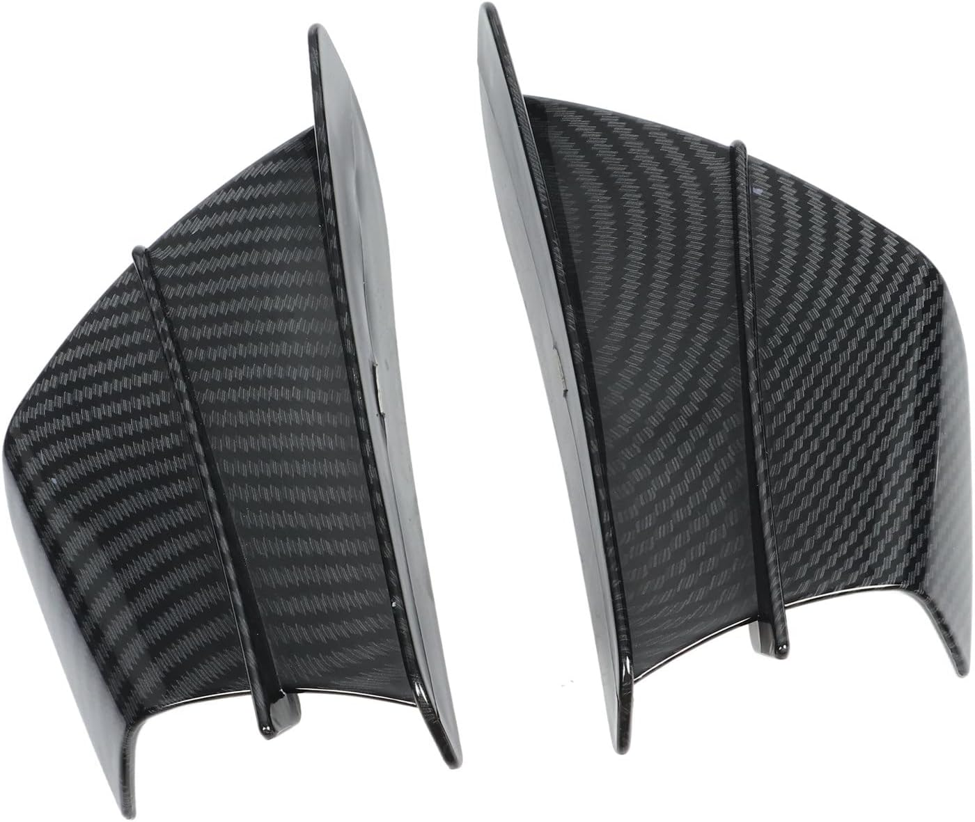 Motorcycle Winglet, Carbon ABS Fiber Fairing Motorcycle Wing, Aerodynamic Winglet Dynamic Spoiler, Universal Modification Accessory, Motorcycle Wing Spoiler image number 5