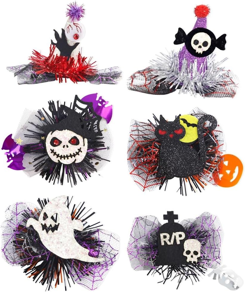 XFSRG Hair Clips Women Girls Halloween Hair Clips Small Gothic Hair Accessories Hairpin for Party and Costume image number 5