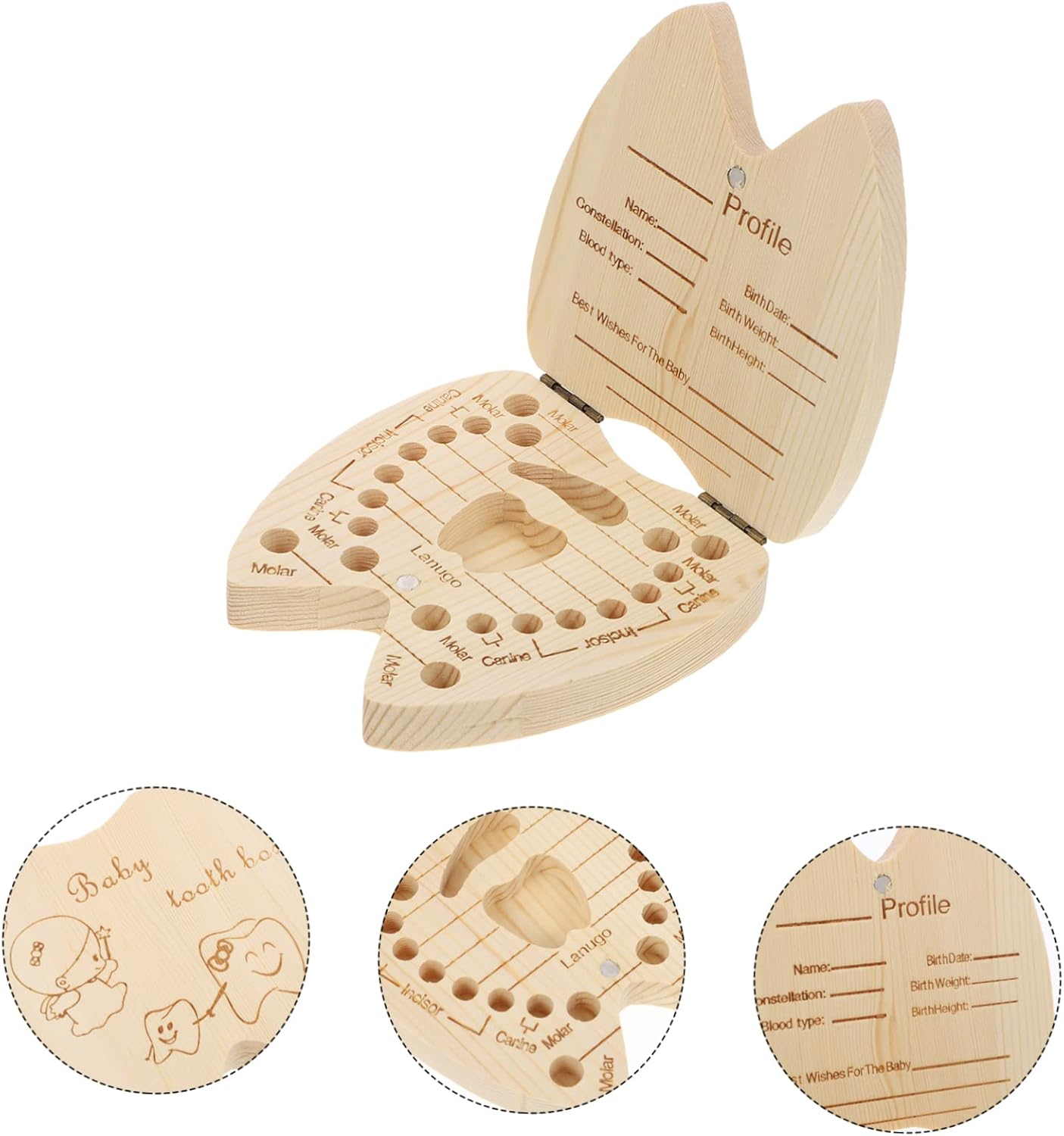 Baby Tooth Keepsake Box for Girls Tooth Fairy Box and Suitable for Newborns and Toddlers image number 1