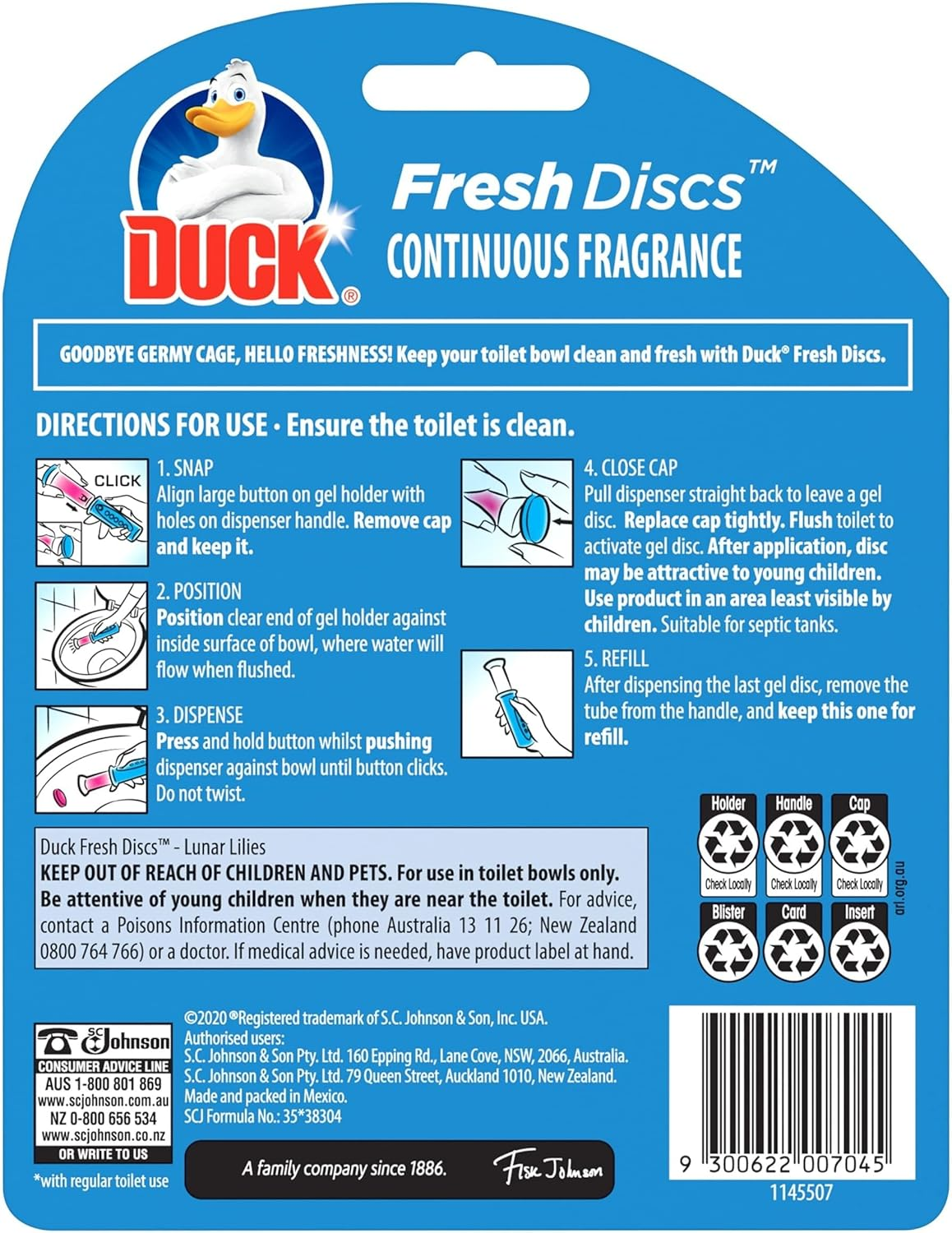 Duck Lunar Lilies Fresh Discs (6 Piece Pack) image number 4