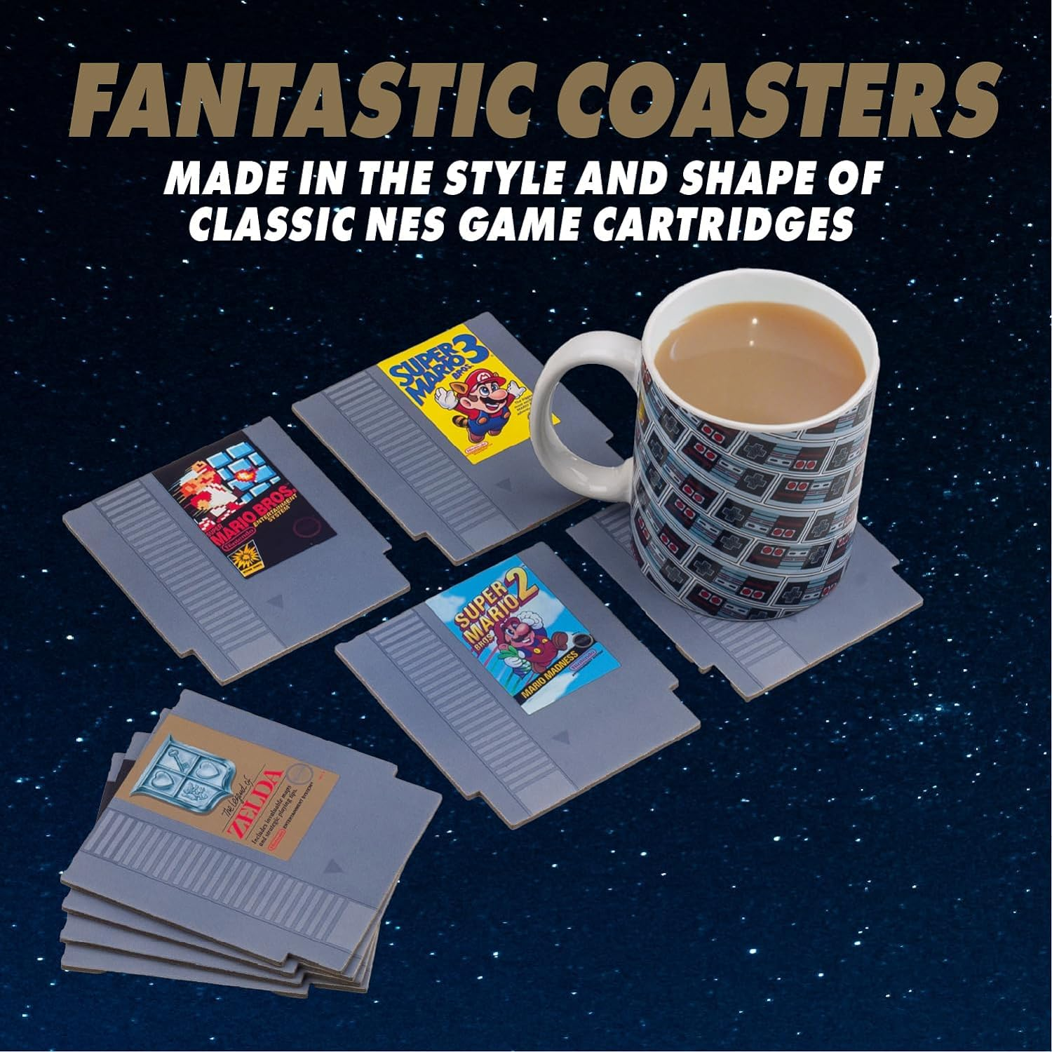 NES Cartridge Coasters USA