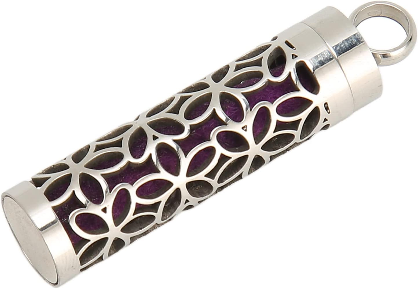 Essential Oil Diffuser Necklace, Stainless Steel Essential Oil Pendant Necklace Hollow Design for Indoor Outdoor image number 2