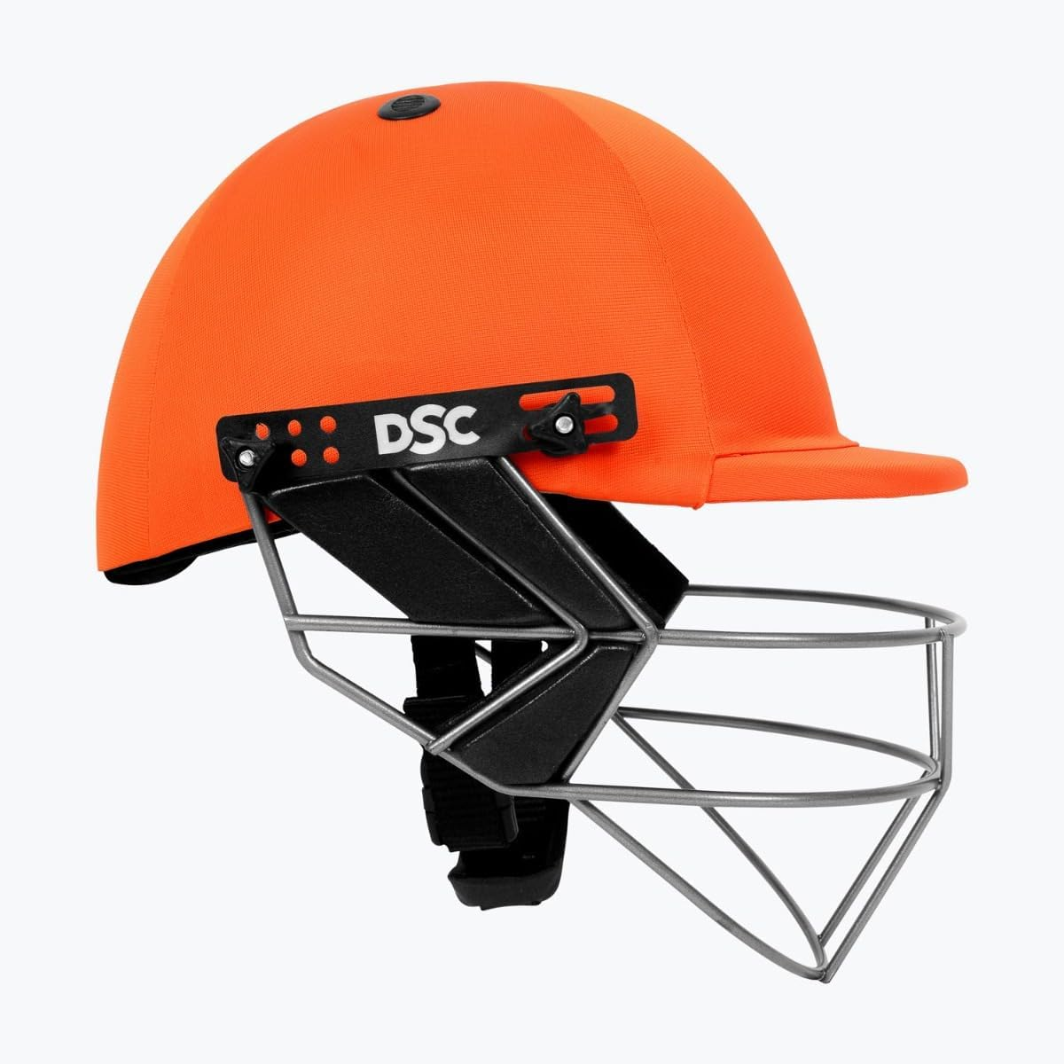 DSC FORT 44 Cricket Helmet | Orange | Size: Extra Large | for Men & Boys | Steel Grill | Adjustable Back Support Strap | Removable and Washable Sweatband | Lightweight image number 1