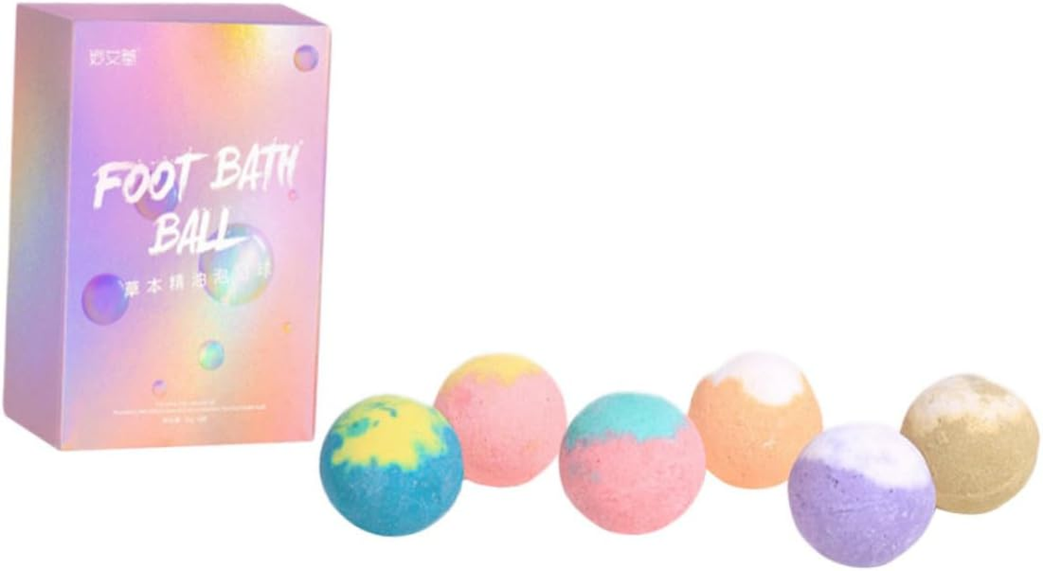 SOESFOUFU Foot Bath Essential Oil Balls 6 Pack Quick Acting Soothe Tired Feet Promote Circulation For image number 1