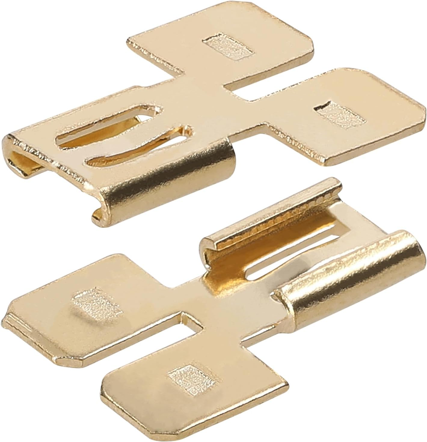 Spade Connectors Set Quick Disconnect Electrical Way Terminal Adapters Kit Brass Terminal Connector 8Pcs image number 4