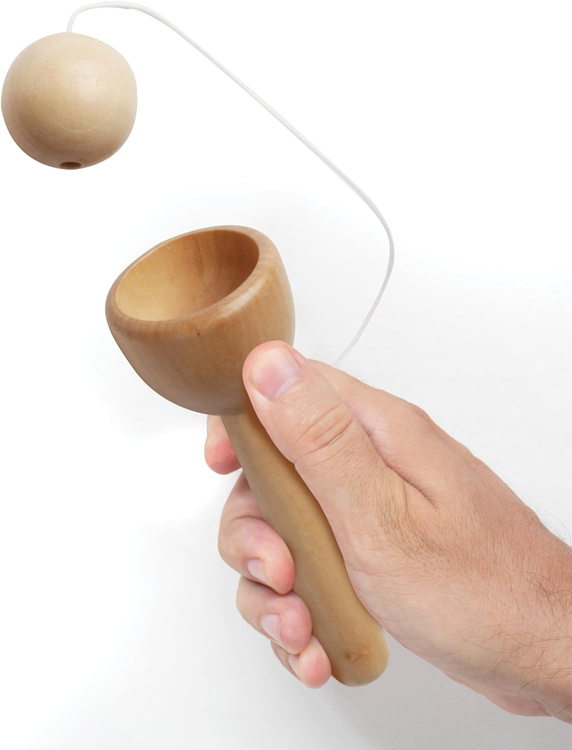 House of Marbles Wooden Cup and Ball, a Traditional Victorian Hand-Eye Coordination Toy of Skill, Dexterity and Fun for Kids Who Play Throw and Catch to Learn Balancing and Control image number 3