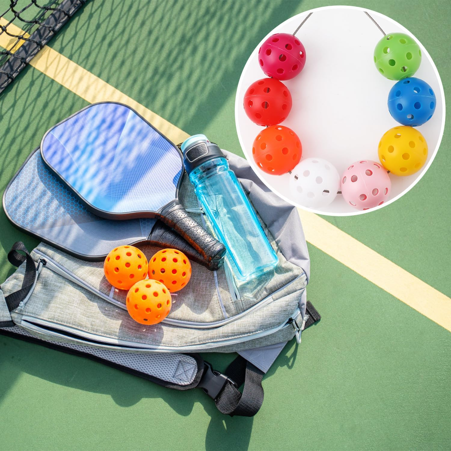 PEUTIER Pickleball Ball Stringer Cable Chord, 23 Inch Length Pickeball Rope Pickleball Accessories for Pickleball Storage image number 5