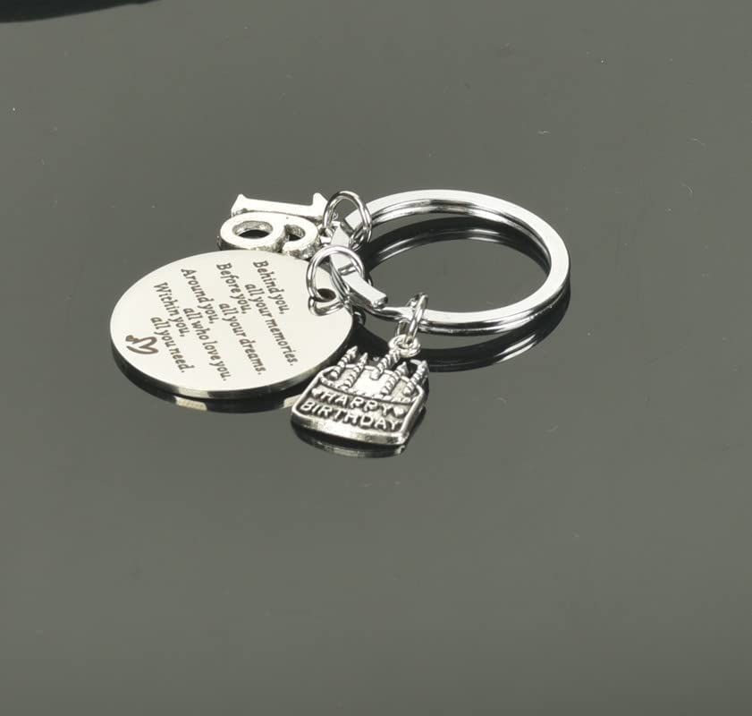 16 Birthday Gift Keychain 16Th Birthday Gifts for Girls Boys behind You All Your Memories Gift Key Chain for Son Daughter 16 Yr Old Boys Girl Birthday Gifts image number 1