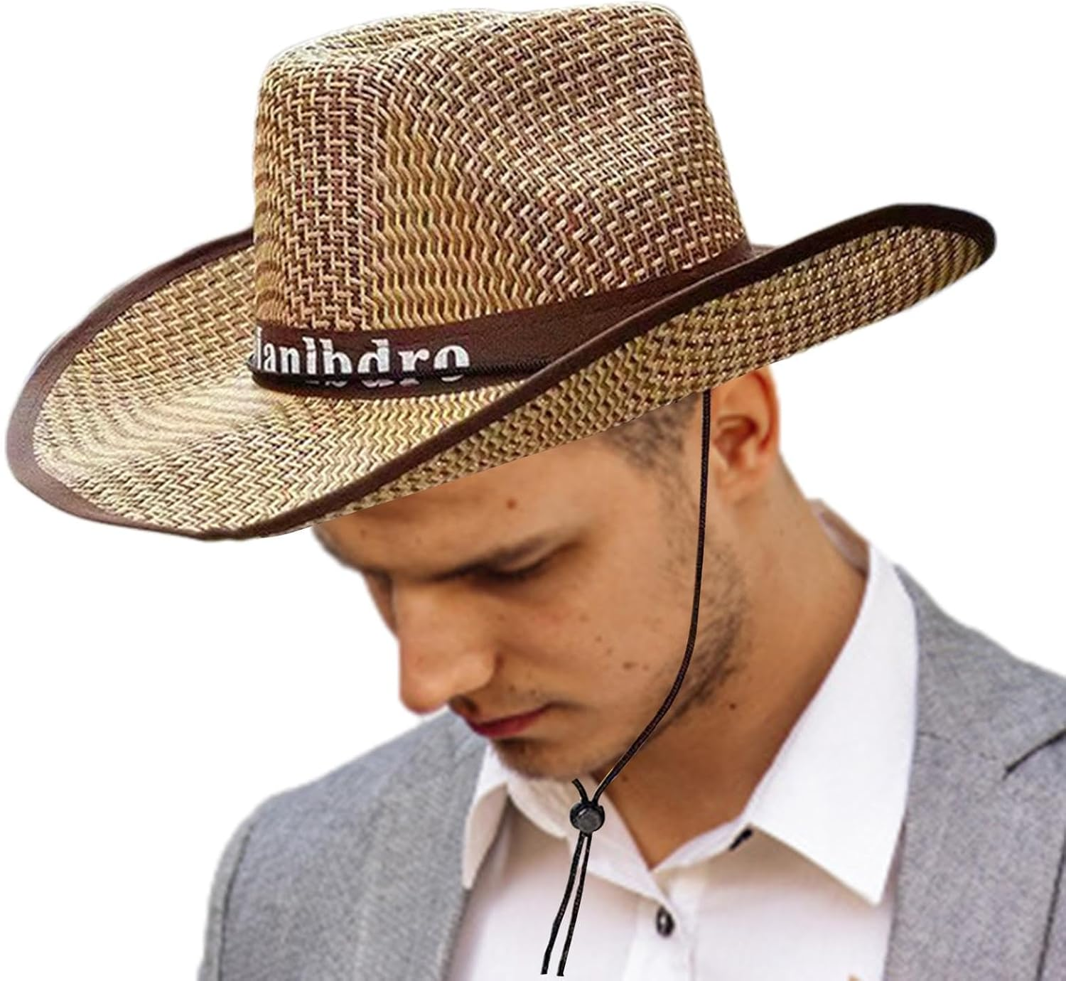 Fishing Straw Hats for Men, Fishing Cowboy Sun Hats, Outdoor UV Protection Sun Cap, Western Cowboy Hat for Gardening, Travel, Hiking, Camping