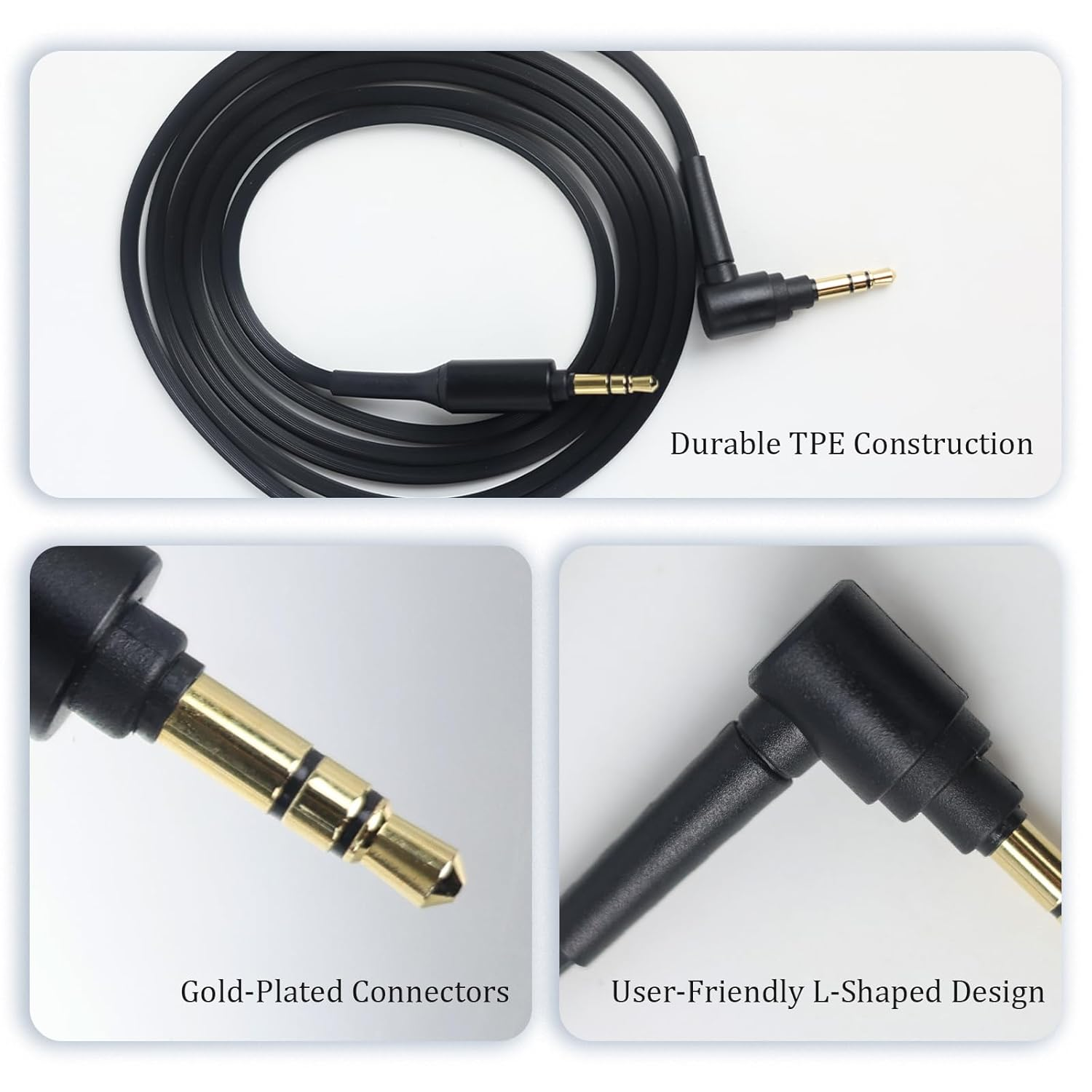 Adhiper WH-1000XM4 Replacement Headphone Audio Cable for Sony WH-1000XM5 WH-1000XM3 WH-XB910N WH-CH720N WH-CH710N WH-CH700N Wh-H900N,Aux Cord for WH-CH520 MDR-XB950BT MDR-1A MDR-10R Headphones image number 5