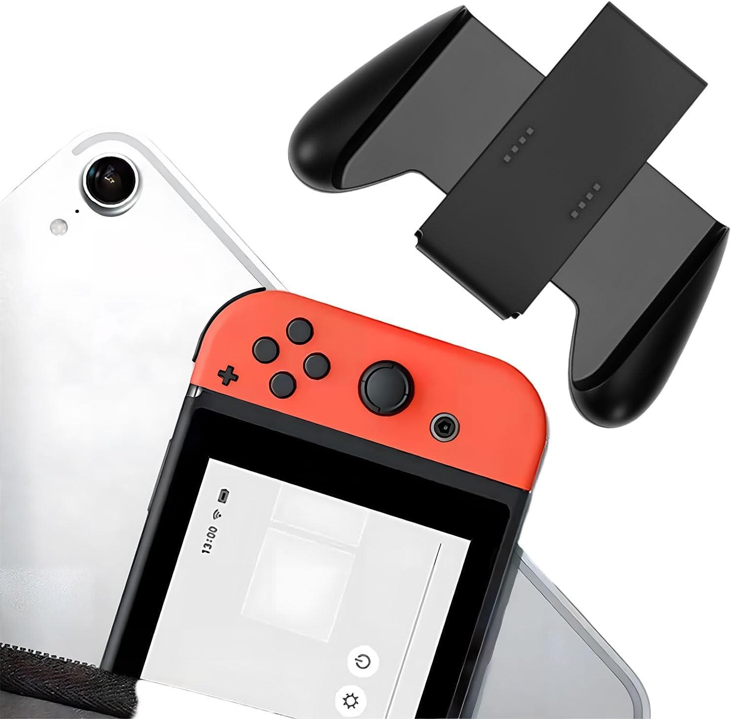 Switch Grip Handle Bracket Support Holder,For Nintendo Switch Joycon,Controller Holder,Suitable for Nintendo Switch Grip, Comfortable(Black)