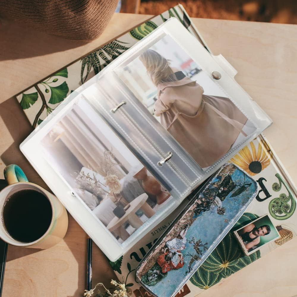 Clear Small Photo Album for 4&times;6In Photos, Loose-Leaf Photo Book, Small Brag Book with 25 Clear Inner Pages, Holds 50 Photos, Style A image number 6