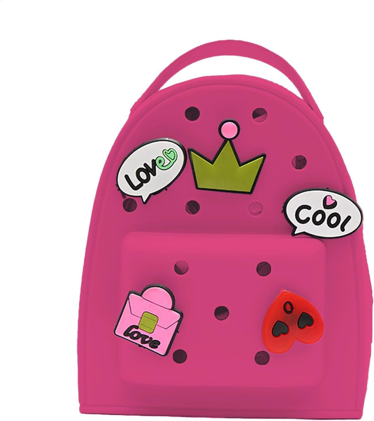 Cute Silicone Jelly Backpack - Waterproof Jelly Backpack with Charm Cute Silicone Backpack | Adjustable Backpack Purse Cartoon Lightweight Travel Bag for Women