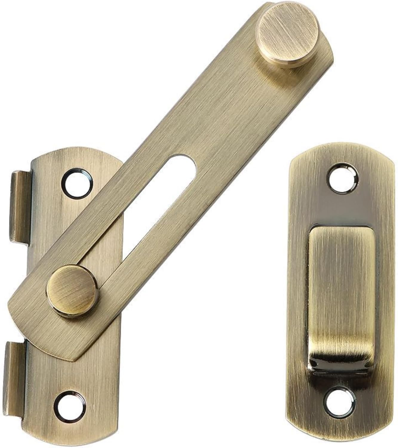 Alise 4 Inch Heavy Duty Flip Latch Gate Latches, Safety Door Lock for Barn Wood Fence Sliding French Doors,Sus304 Stainless Steel Gate Hardware. White Finish MS9500-W