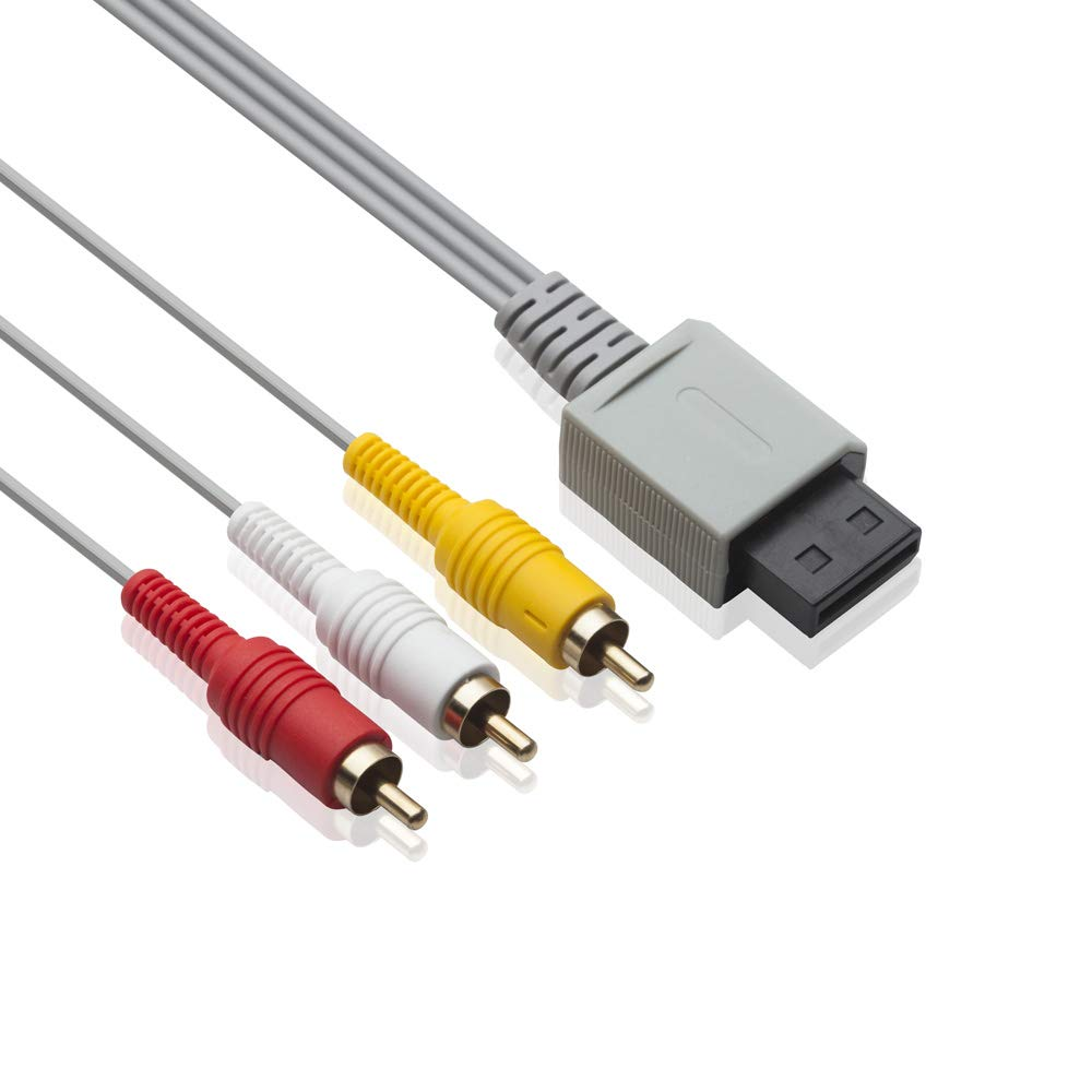 TENINYU AV Cable for Wii Wii U, 6FT Composite 3 RCA Gold-Plated Cable Cord Wire Main 480P Compatible Wii/Wii U TV HDTV Display image number 4