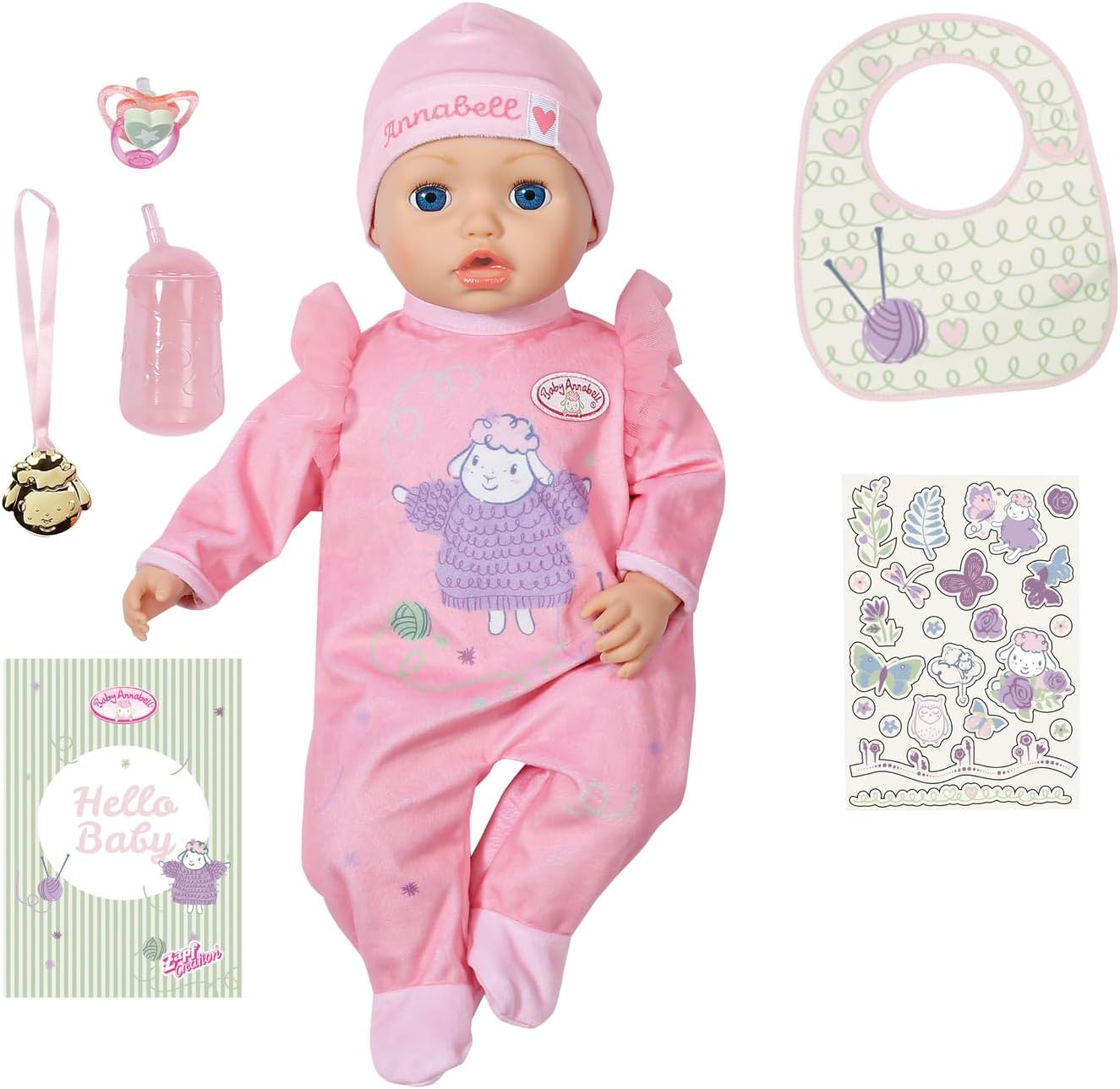 BABY Born Active Annabell 706626-43Cm Doll with Soft Cuddly Body & Realistic Features & Sounds - Clothing & Accessories - Require 3 AAA Batteries (Not Included) - for Kids from 3+ Years image number 1