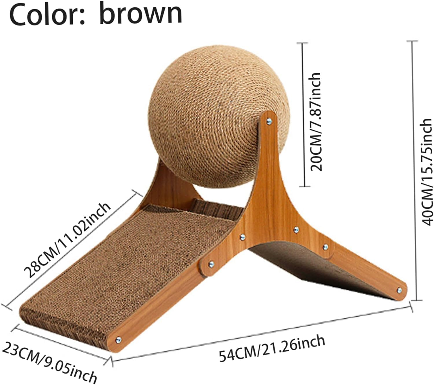 Cat Scratcher Ball Large Cat Scratching Ball Spinning Solid Cat Scratching Toy Pet Interactive Toy Protect Your Furniture from Scratches Scratching Pads image number 1