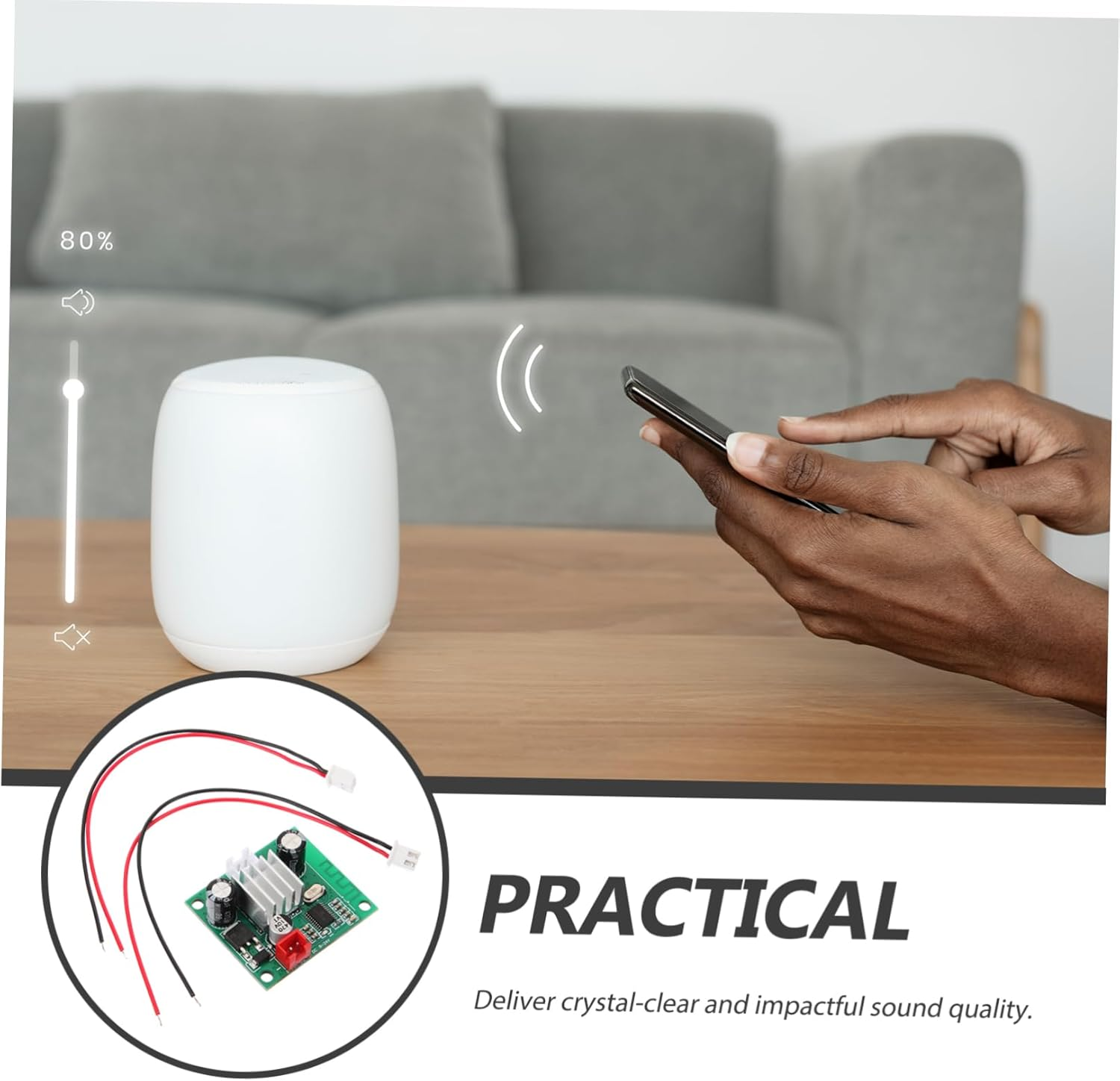 CIYODO 30W Wireless Subwoofer Amplifier Board Audio Receiver Module for Home Theater Dual-Channel Digital Amplification Stable Connection For image number 6