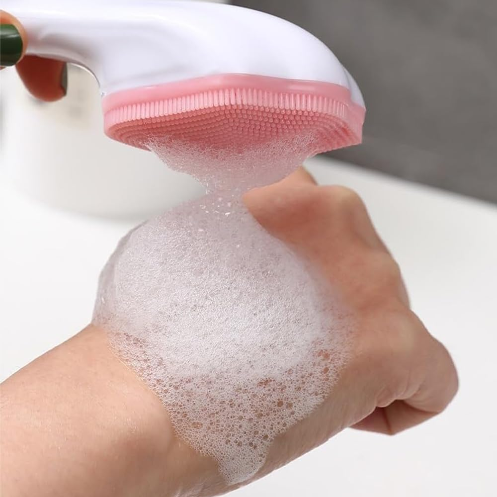 RUTREZOGO 3 Pack Manual Handheld Facial Cleansing Brush, Silicone Face Scrubber with Soft Bristles, Exfoliating Blackhead Remover, Waterproof Face Wash Brush for Skincare and Makeup Residue image number 2