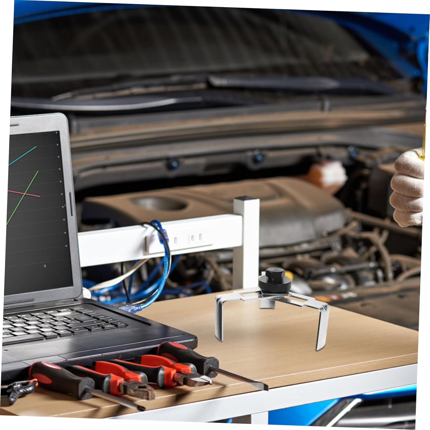 Beatifufu Heavy Duty Oil Filter Wrench for Automotive Fuel Tank Cap Spanner Oil Filter Removal Tool Wrench Compatible