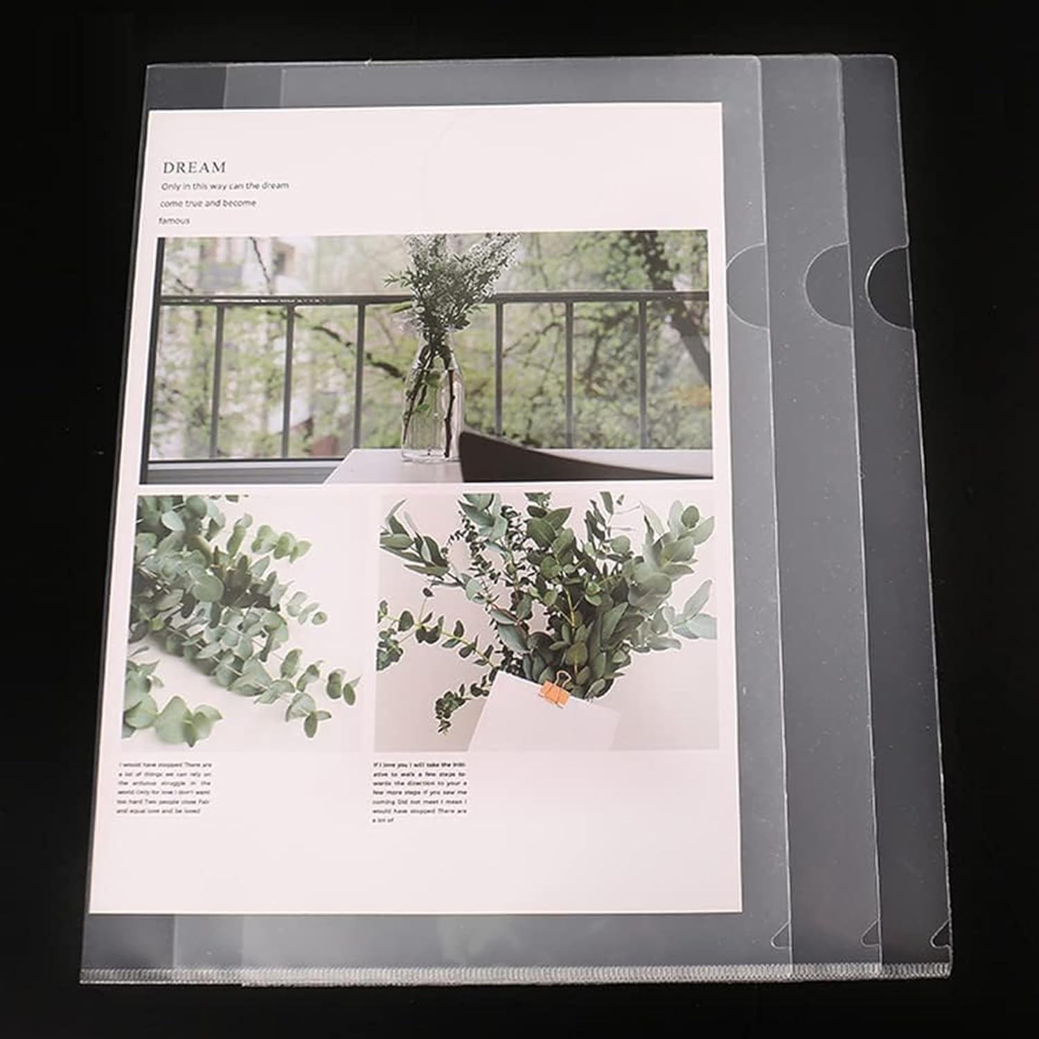 30Pcs A4 Cut Flush Folders, Clear Plastic Folder, Open Top & Side Plastic File Folders 180 Micron Transparent Wallets Files Pocket Document Project Cover Sheet Protector for School Office Paperwork image number 1