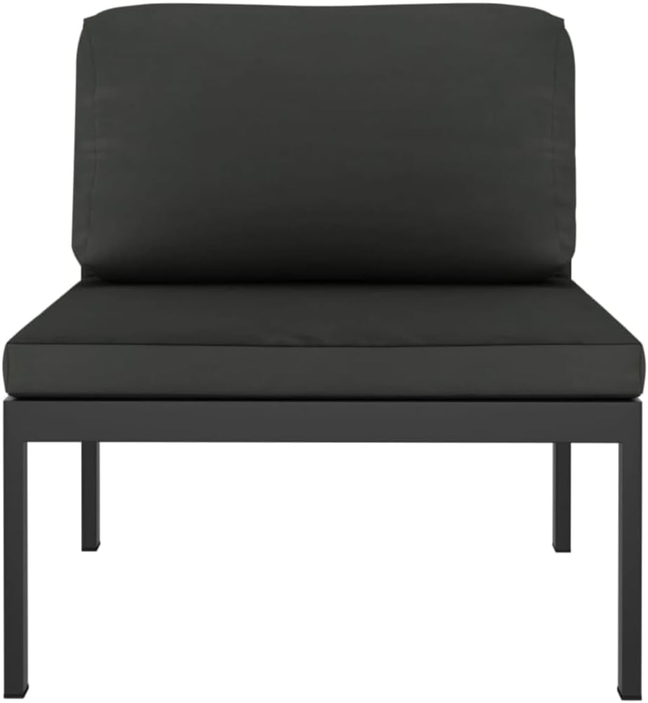 Vidaxl 5-Piece Garden Lounge Set, Outdoor Aluminium Furniture with Cushions, Modular Design, Weather-Resistant, Stylish & Comfortable, Anthracite. image number 6