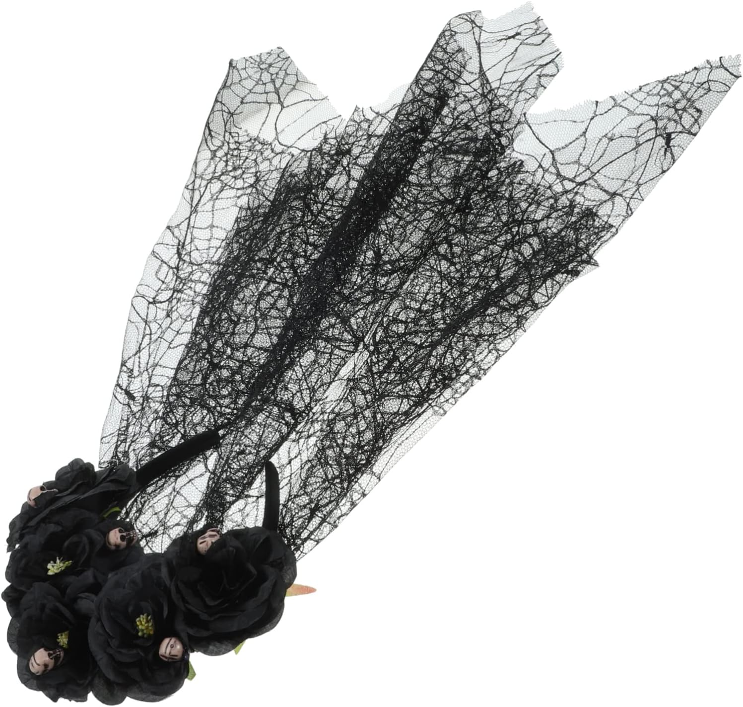 FRCOLOR 5Pcs Halloween Veil Headband Floral Crown Gothic Women Accessories for Masquerade Day Dead Festival Occasion