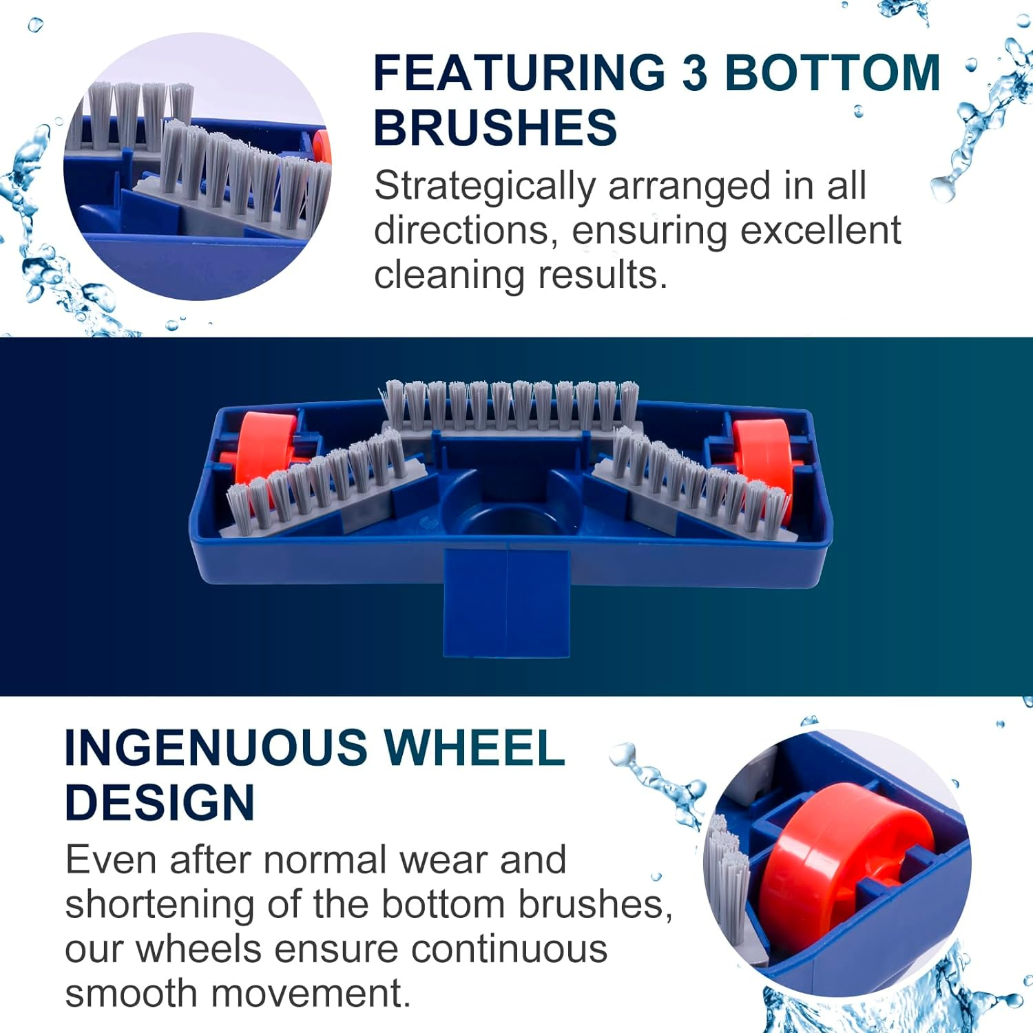 POOLAZA Portable Pool Vacuum Jet Underwater Cleaner (2024 Upgrade)With Fine Mesh Bag& 56" Pole, Handheld Jet Pool Vacuum for above Ground Pool, Underwater Spa Pool Vacuum Cleaner Attach to Garden Hose image number 4