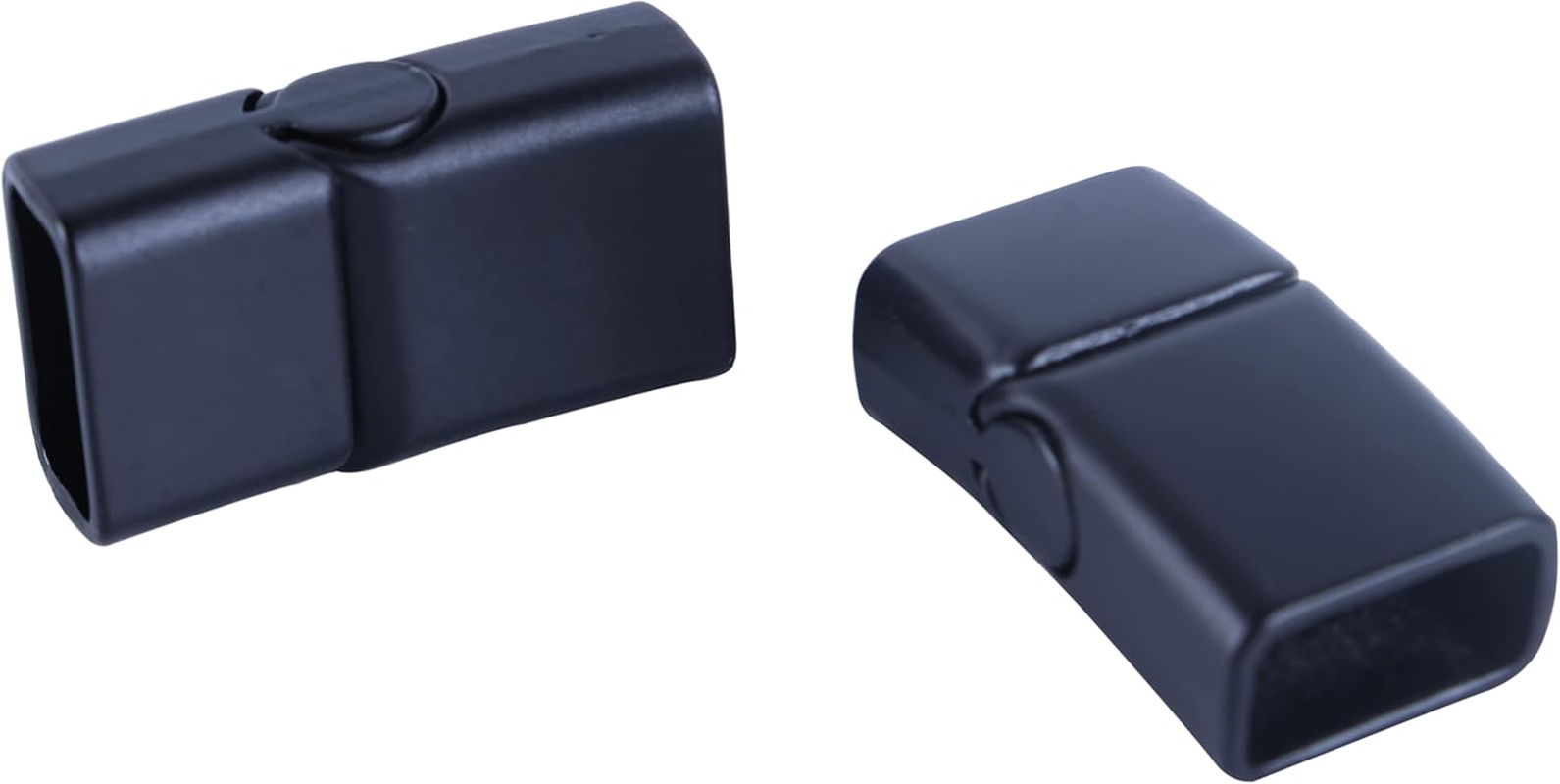 KONMAY Magnetic Jewelry Bracelet Clasps, 10 Sets 12.0X6.0Mm Antique Brass Flat Closure Magnetic End Caps for Leather Bracelet Making