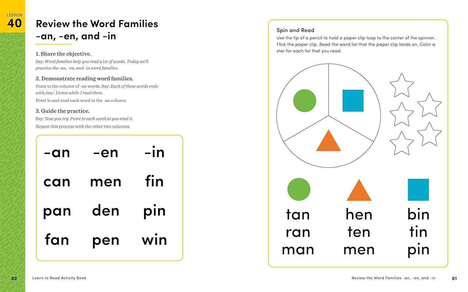Learn to Read Activity Book: 101 Fun Lessons to Teach Your Child to Read image number 6